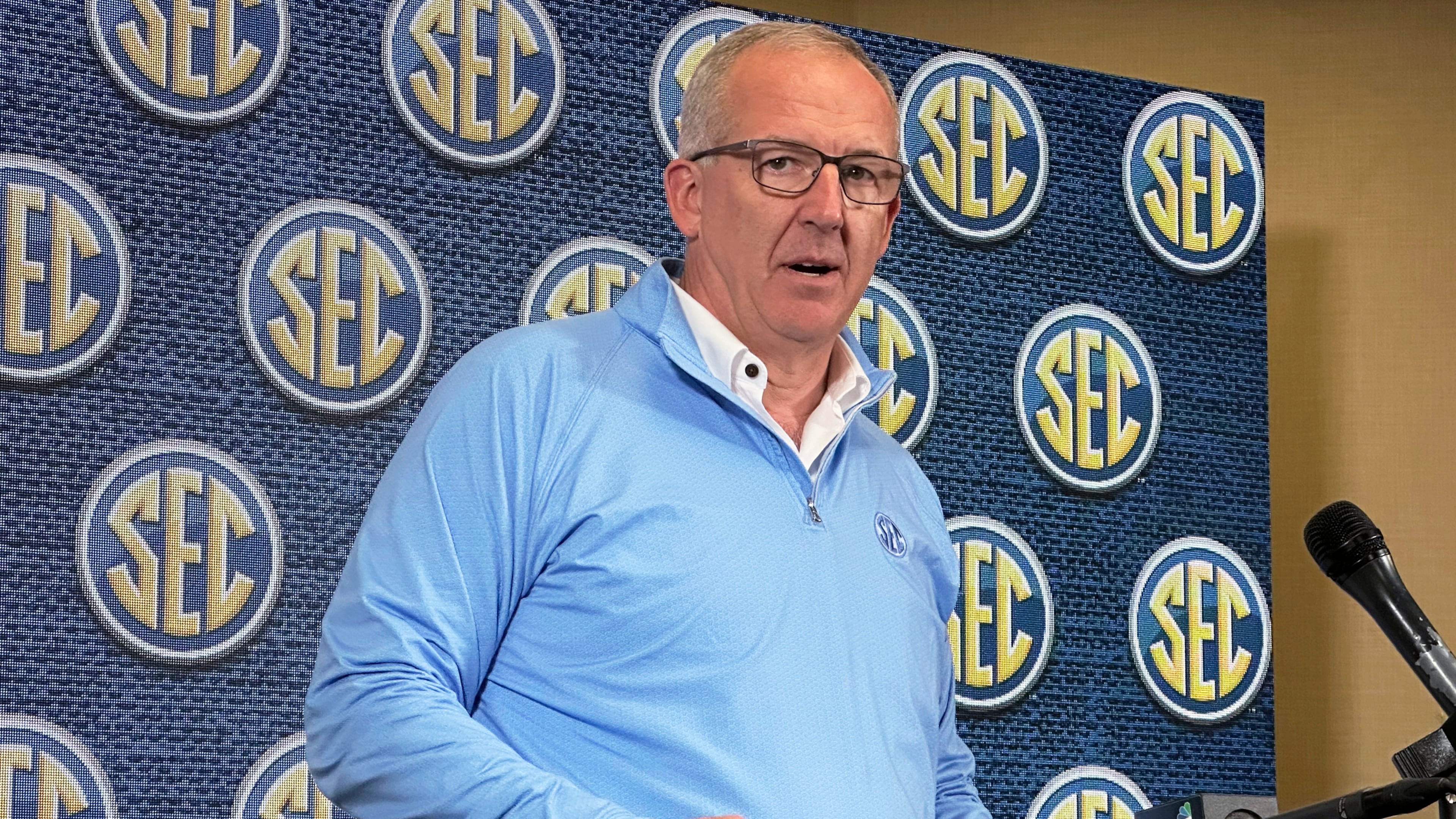 Southeastern Conference Commissioner Greg Sankey said the league had "effective" talks at spring meetings, despite no changes to bylaws. (Ralph Russo/AP File)