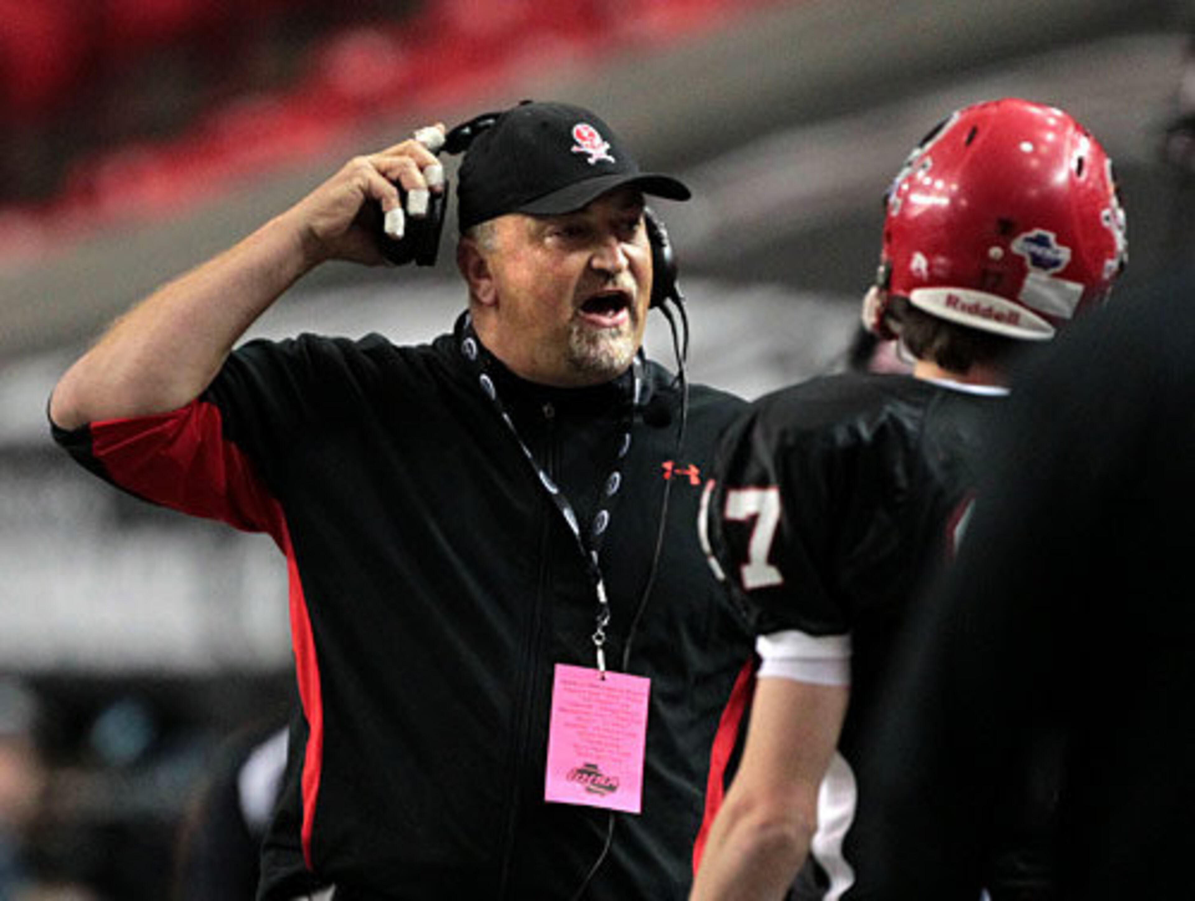 Savannah Christian coach Donald Chumley (center) talks with Taylor Ivey during their game against Clinch County.
