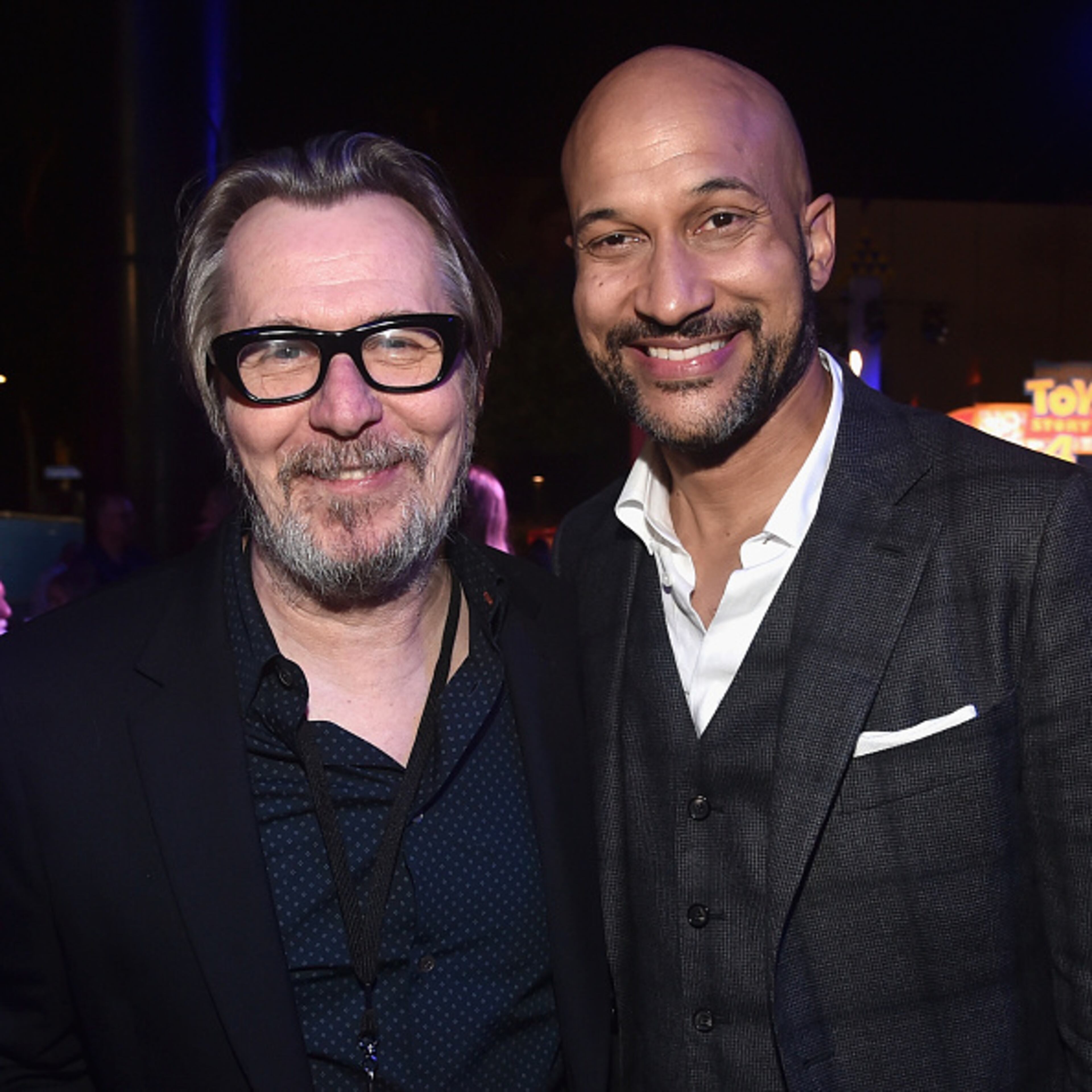 HOLLYWOOD, CA - JUNE 11: (EDITORS NOTE: Retransmission with alternate crop.) Gary Oldman (L) and Keegan-Michael Key attend the world premiere of Disney and Pixar's TOY STORY 4 at the El Capitan Theatre in Hollywood, CA on Tuesday, June 11, 2019. (Photo by Alberto E. Rodriguez/Getty Images for Disney)