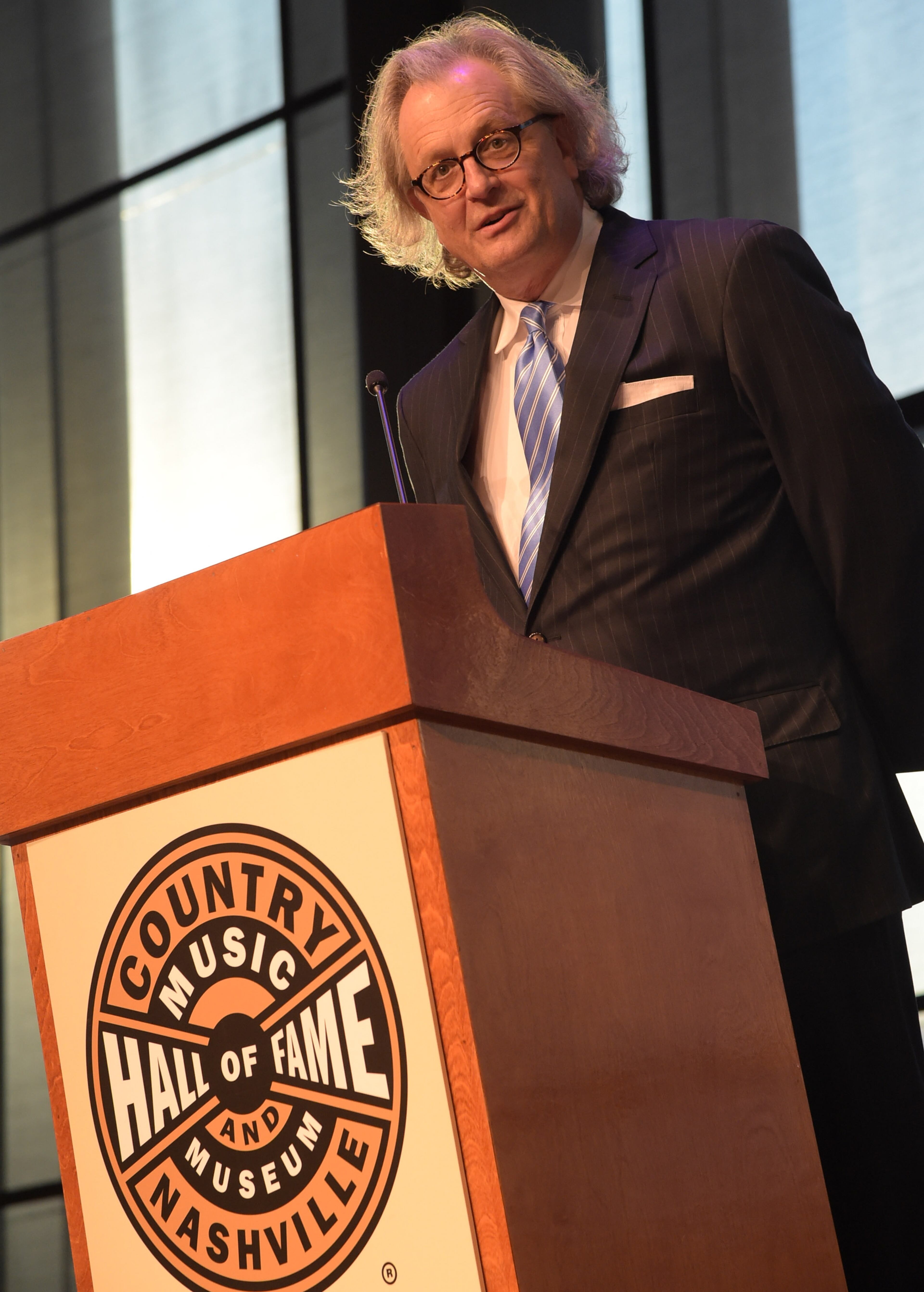 NASHVILLE, TN - AUGUST 13: Singer/Songwriter Don Schlitz performs at the Country Music Hall of Fame Kenny Rogers Exhibit Opening Reception at the Country Music Hall of Fame and Museum on August 13, 2014 in Nashville, Tennessee. (Photo by Rick Diamond/Getty Images for the Country Music Hall of Fame and Museum)