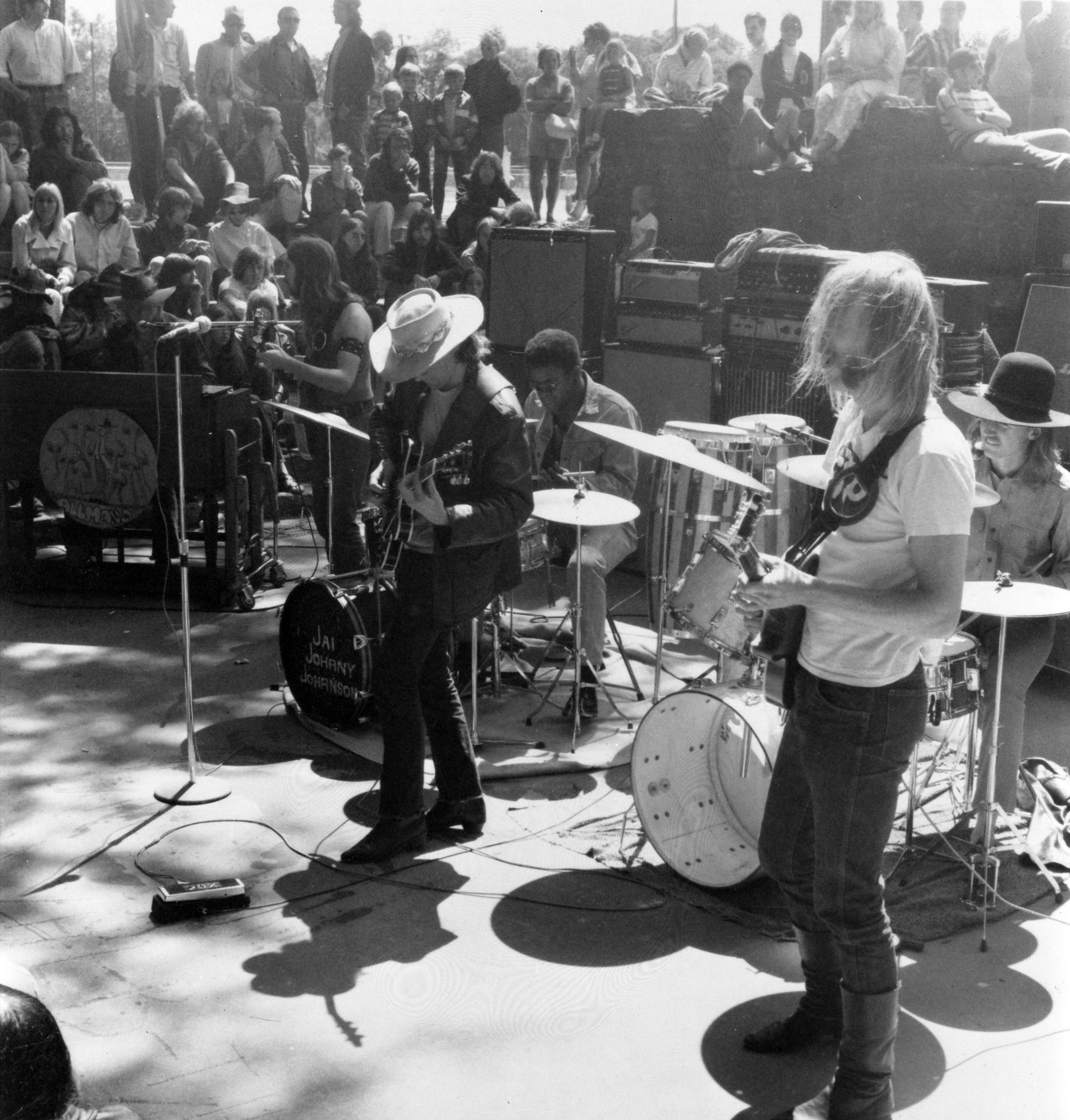 090707 - GA.: These photos are from the first time the Allman Brothers Band played in Piedmont Park in May 1969. Photo by Twiggs Lyndon/ABB archives