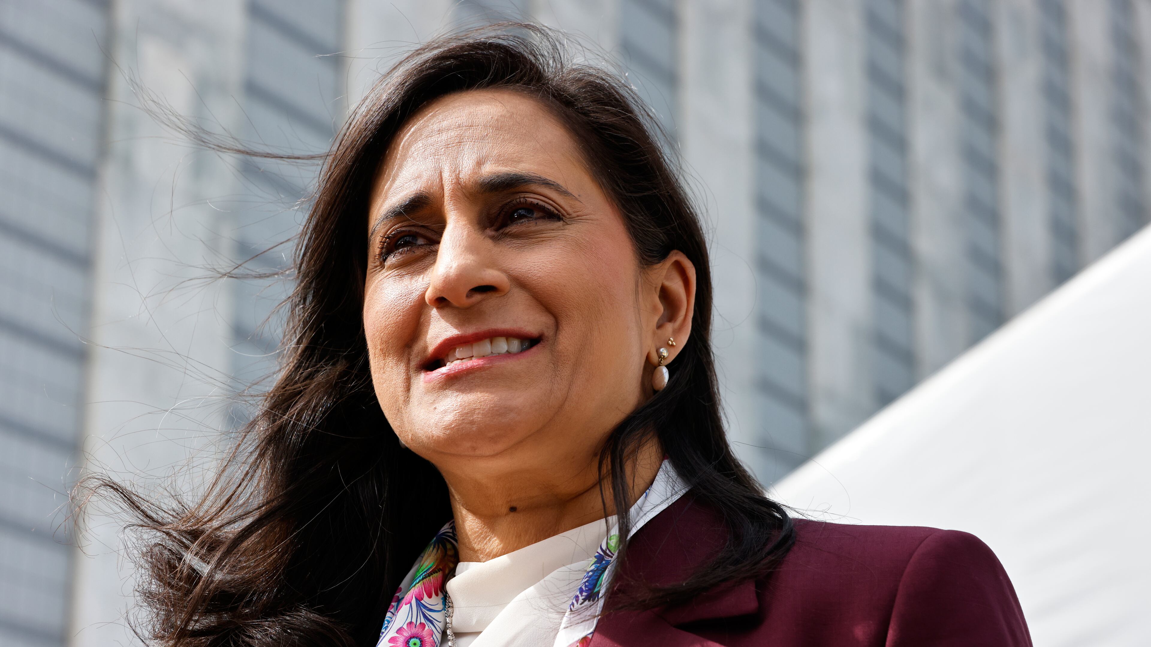 Canadian Foreign Minister Anita Anand speaks outside United Nations headquarters during the 81st session of the United Nations General Assembly, Tuesday, Sept. 22, 2026. (AP Photo/Stefan Jeremiah)