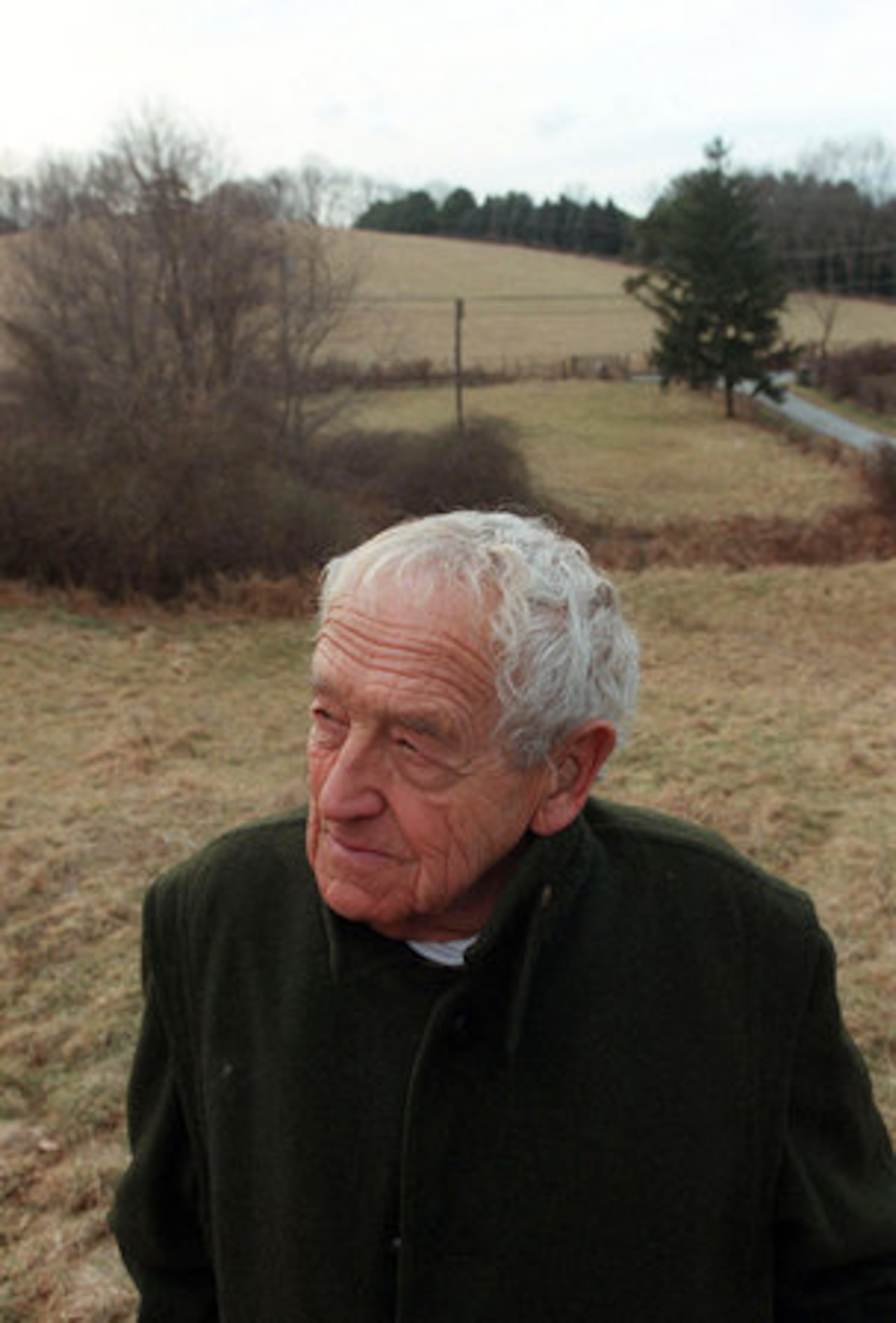 American painter Andrew Wyeth, who passed away Friday at the age of 91, was famous for his melancholy portrayals of the rural Pennsylvania landscape. He is seen here in 1997 on his father's farm in Chadds Ford, Penn.