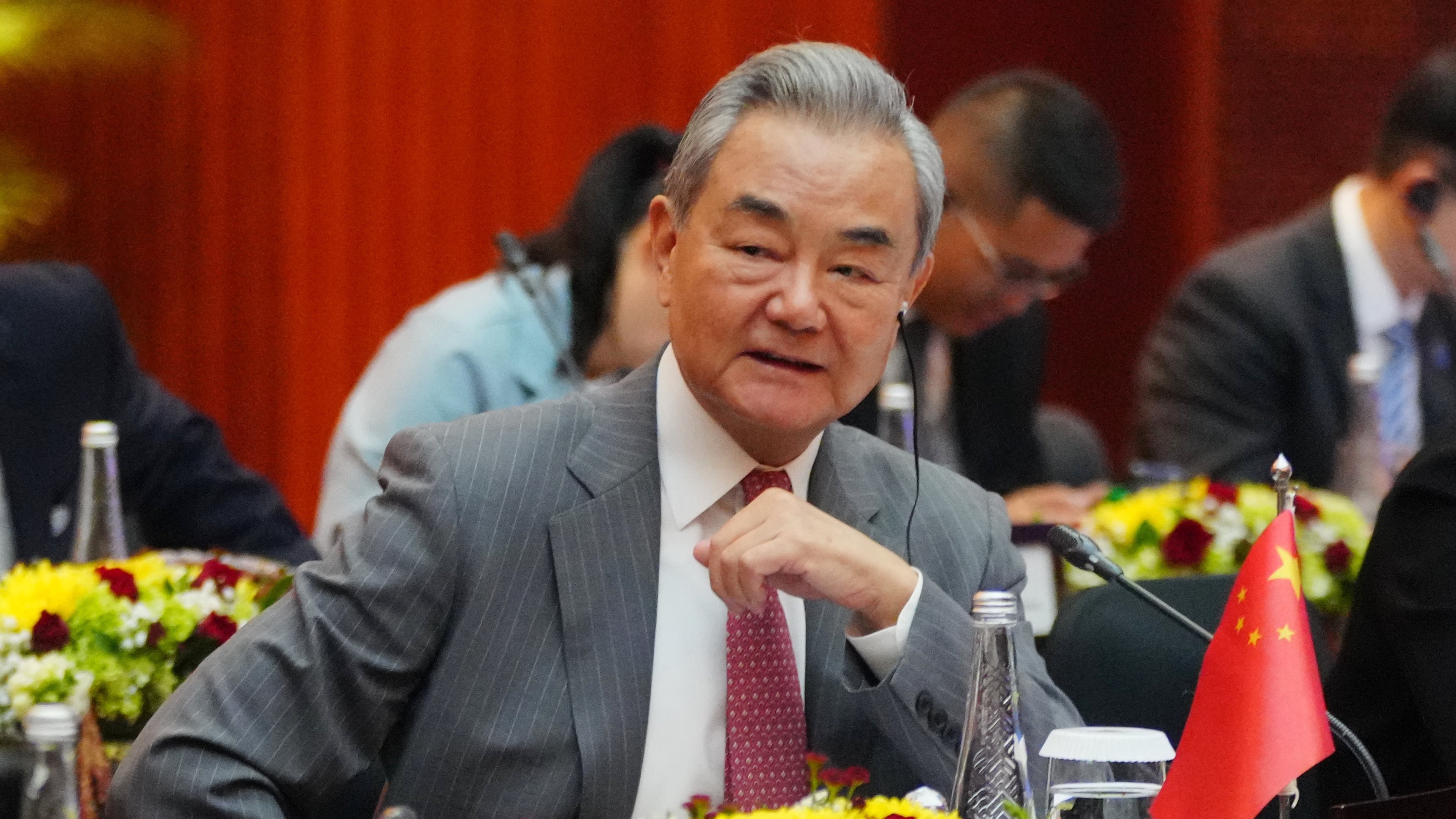 FILE - China's Foreign Minister Wang Yi attends the Comprehensive Strategic Dialogue between Indonesia and China in Jakarta, Indonesia, Friday, Aug. 21, 2026. (AP Photo/Tatan Syuflana, File)