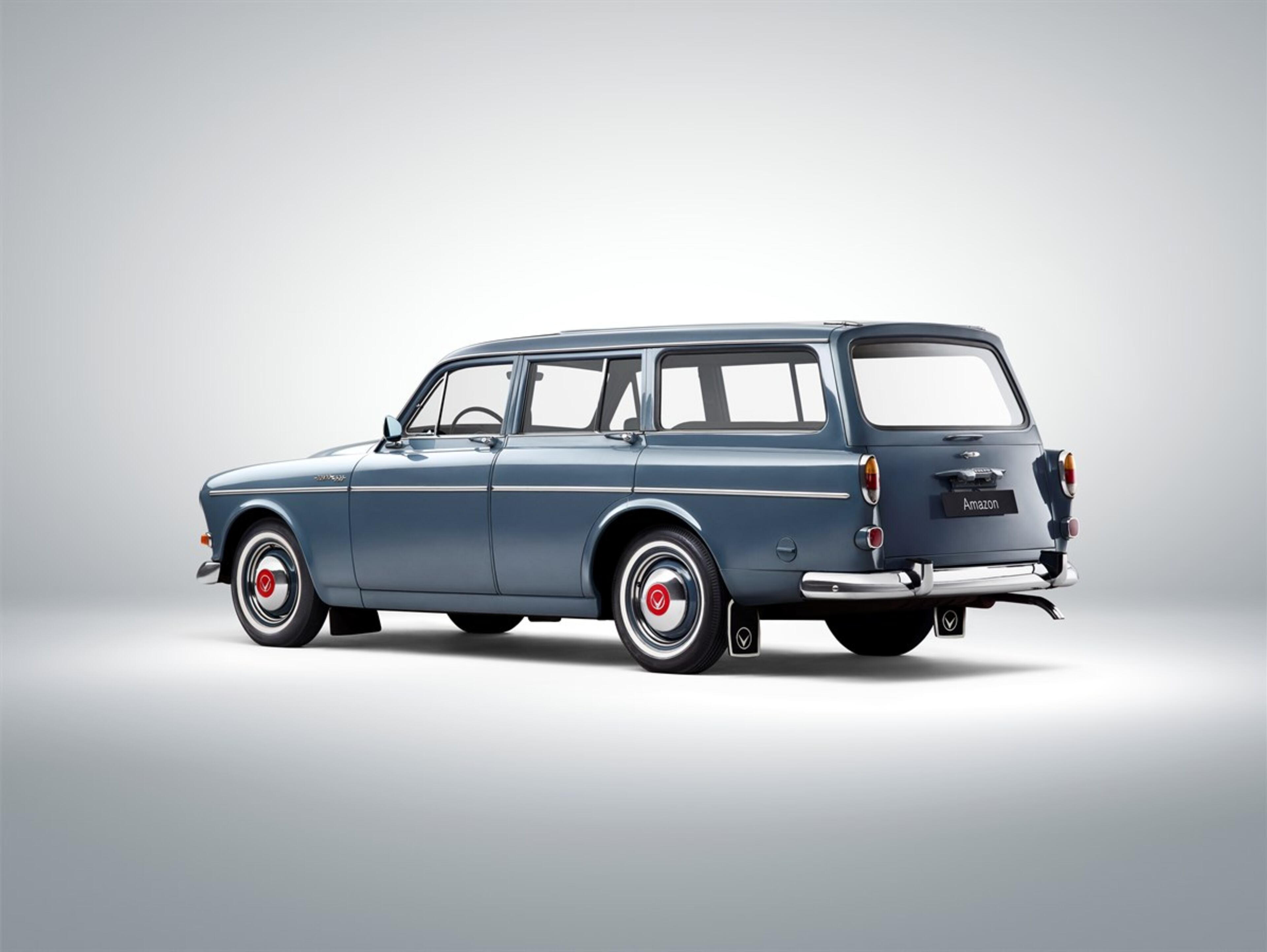The Volvo 122 "Amazon" was the first car equipped with seat belts as a standard feature. (Courtesy of Volvo Car USA)