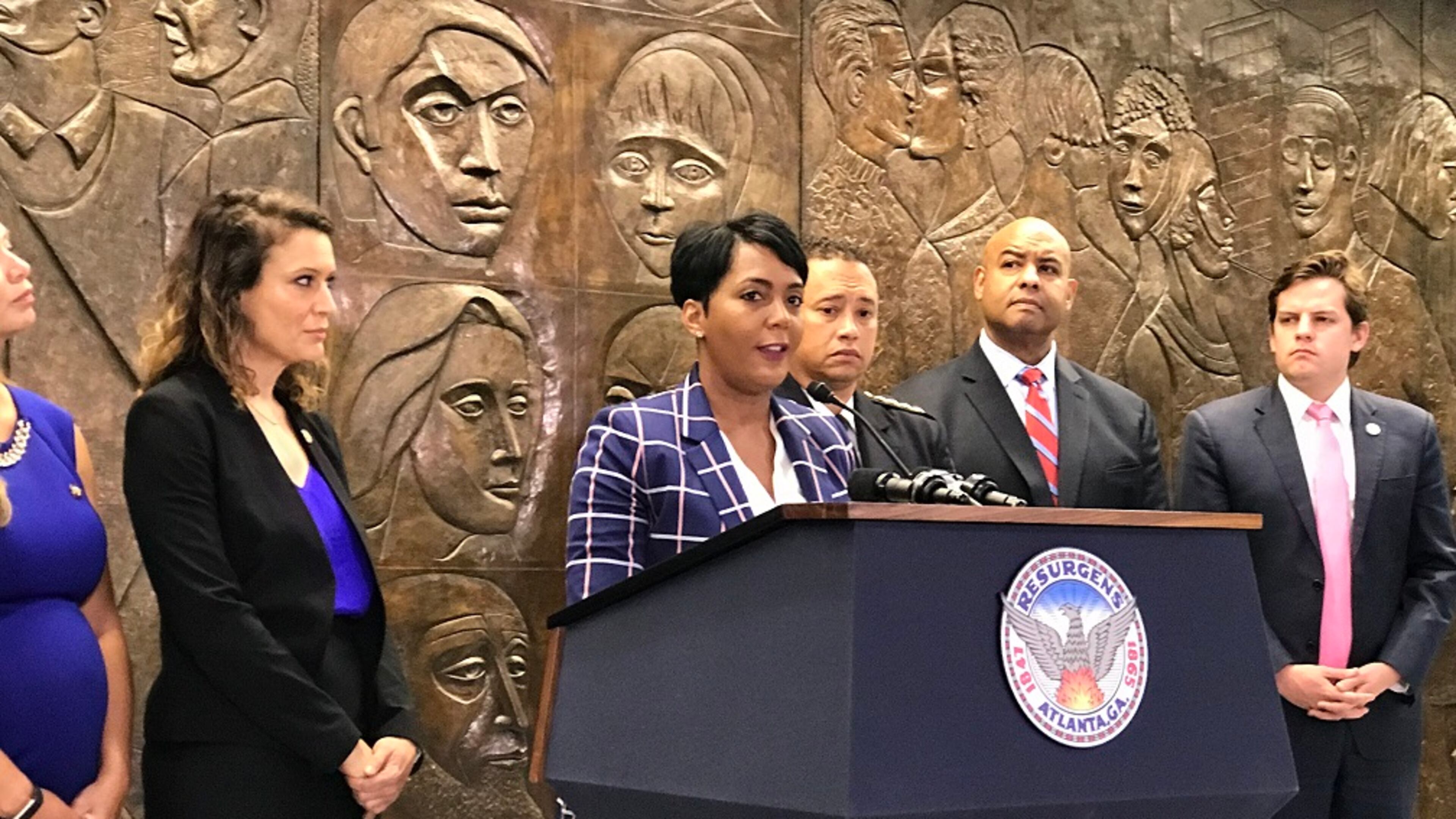 Mayor Keisha Lance Bottoms on Thursday said she would not rule out cancelling a federal contract for the city jail to hold detainees facing deportation, adding Atlanta has already turned away nine since she signed an executive order prompted by the separation of immigrant families on the southwest border. “As a country, we are better than this,” Bottoms told reporters at a City Hall news conference. “We are better than separating families. These are human beings. These are children. These are mothers. These are fathers. These are families.” JEREMY REDMON/jredmon@ajc.com