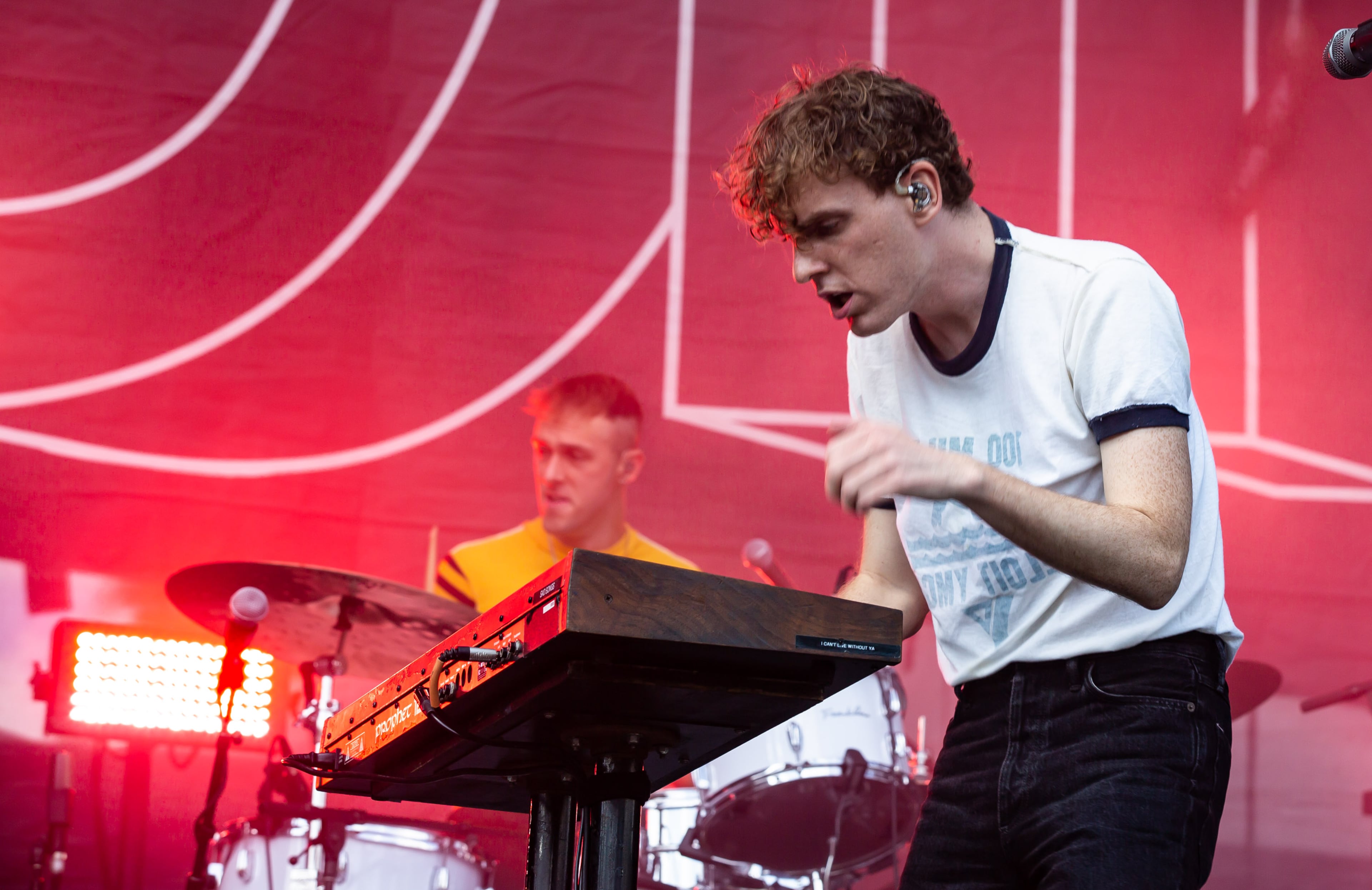 Coin performs on the third and final day of this year's Shaky Knees Festival on Sunday, May 1, 2022, at Central Park in Atlanta. (Photo by Ryan Fleisher for The Atlanta Journal-Constitution)