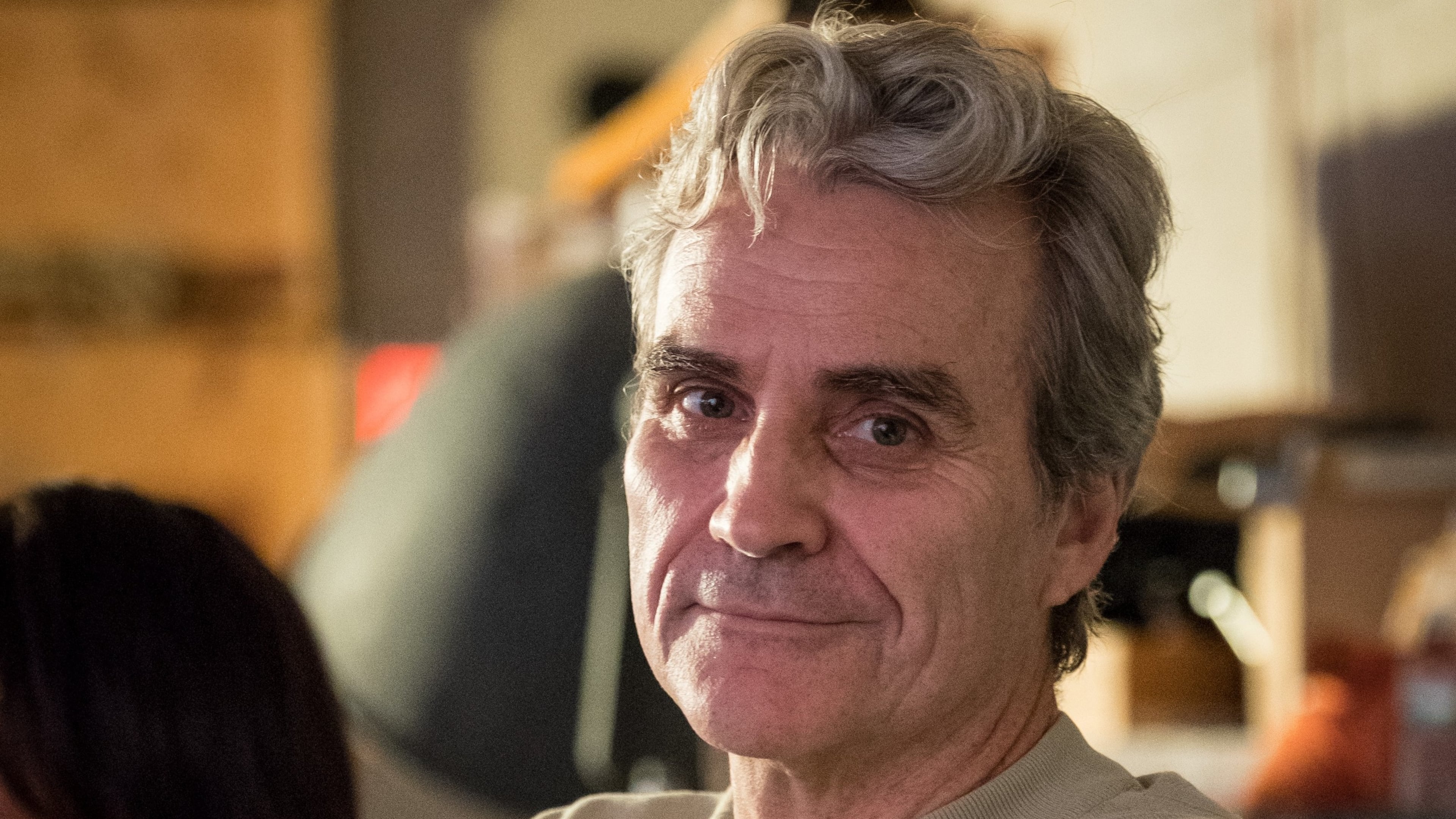Tom Junod on the set of TriStar/Sony Pictures' “A Beautiful Day in the Neighborhood.” The movie is based on a profile of Fred Rogers that Junod wrote in 1998, and on the subsequent friendship between the two men. CONTRIBUTED: TRISTAR/SONY PICTURES
