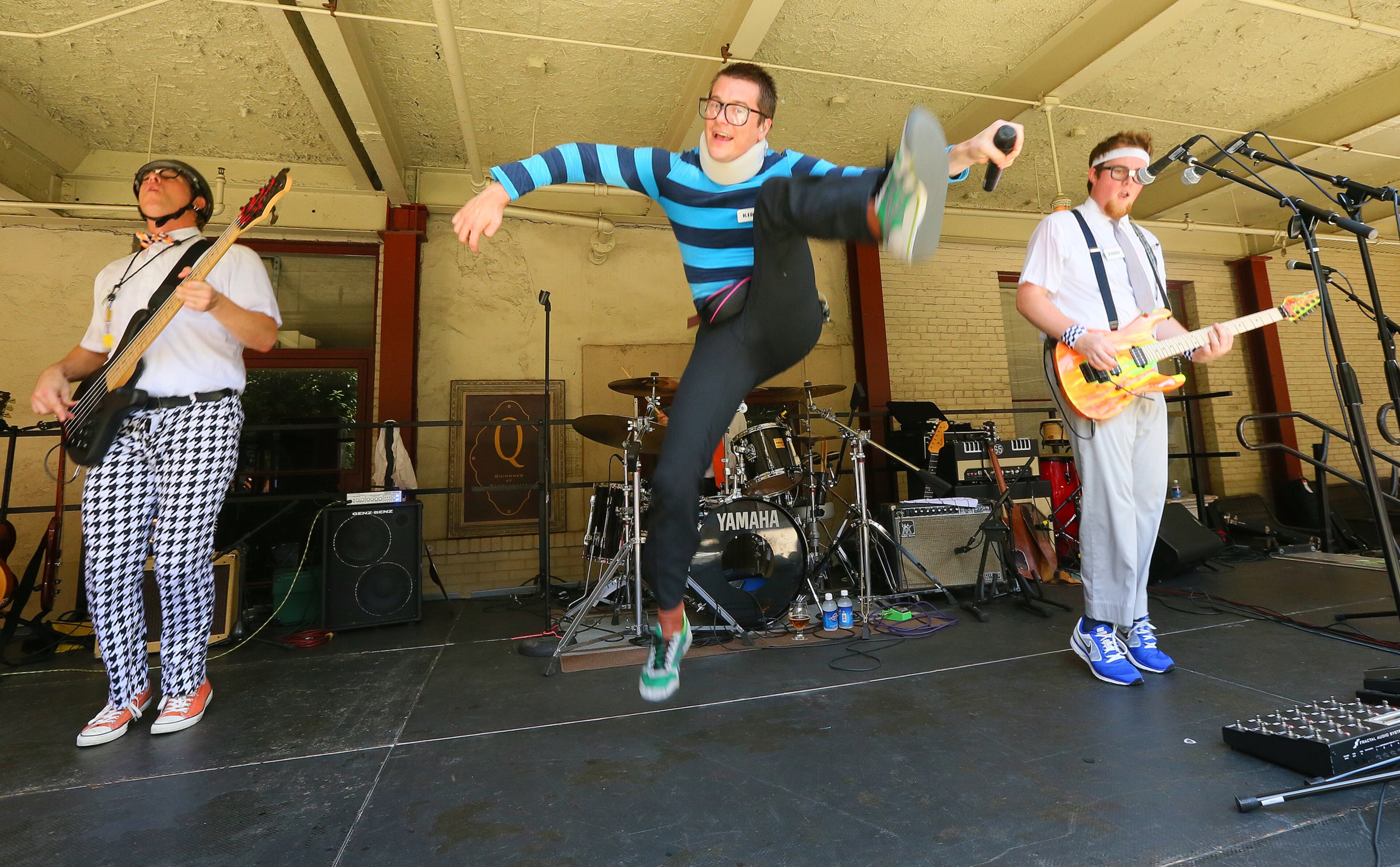 The Spazmatics "stir the soup" as they fire up the crowd performing for tomato enthusiasts.