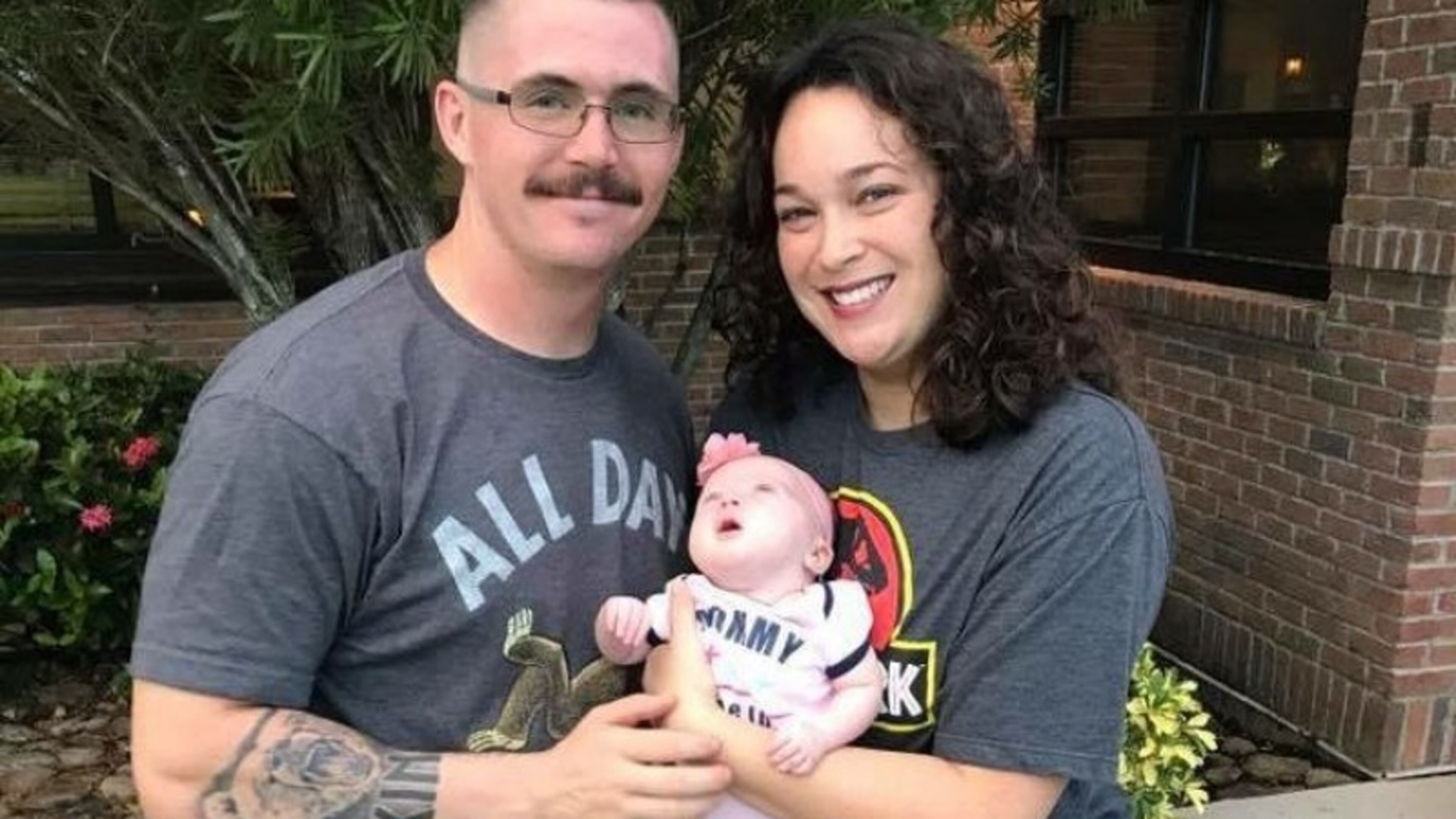 Kaitlin Hunt was holding her daughter, 3-month-old Riley, the night of Sept. 9 when they were struck by a vehicle in Woodstock. An online petition calls on the city to add crosswalks and better lighting at the accident site. FAMILY PHOTO