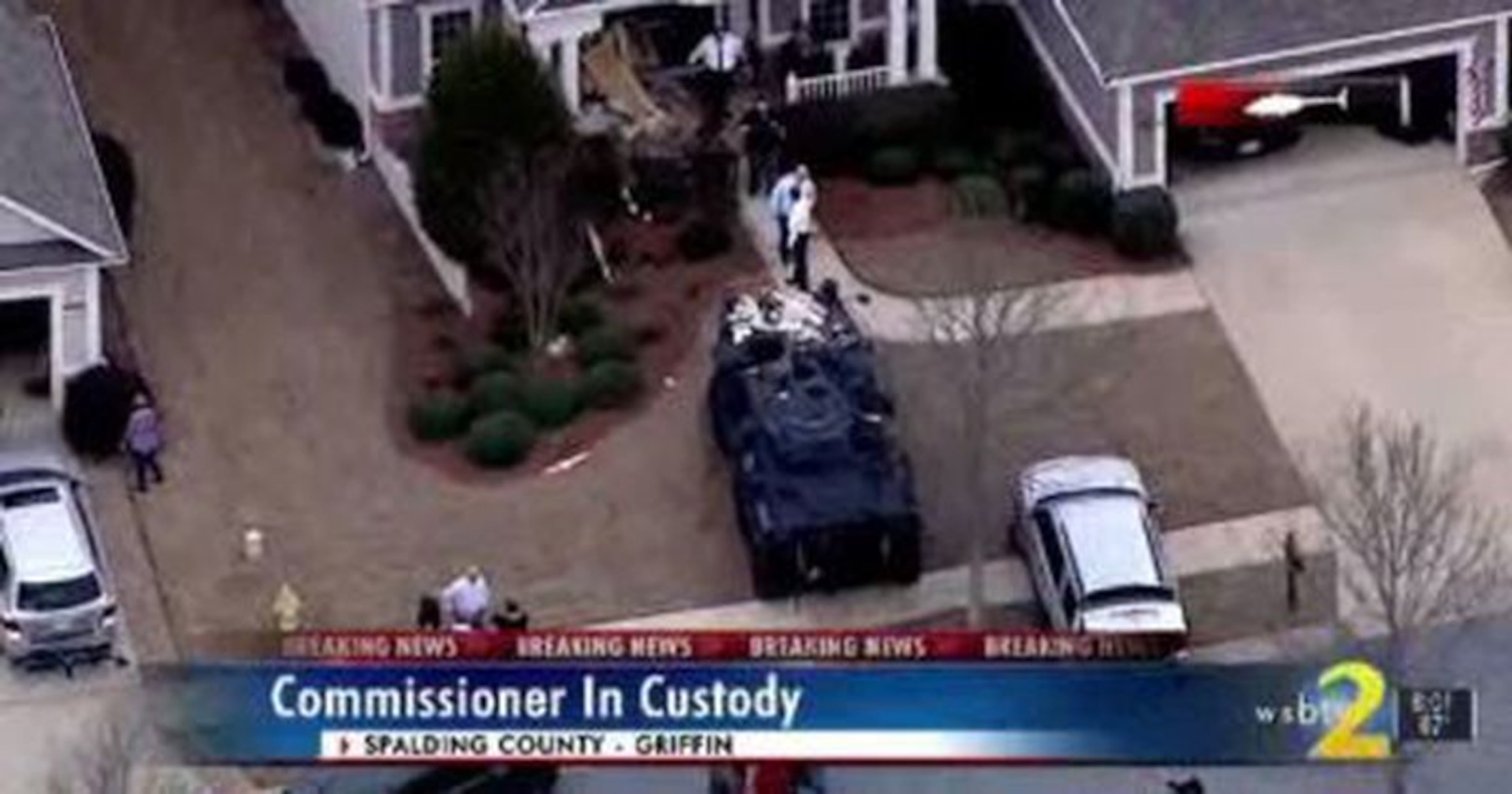 Following the shooting, the Spalding County SWAT team drove through the front door of the commissioner's Griffin home.