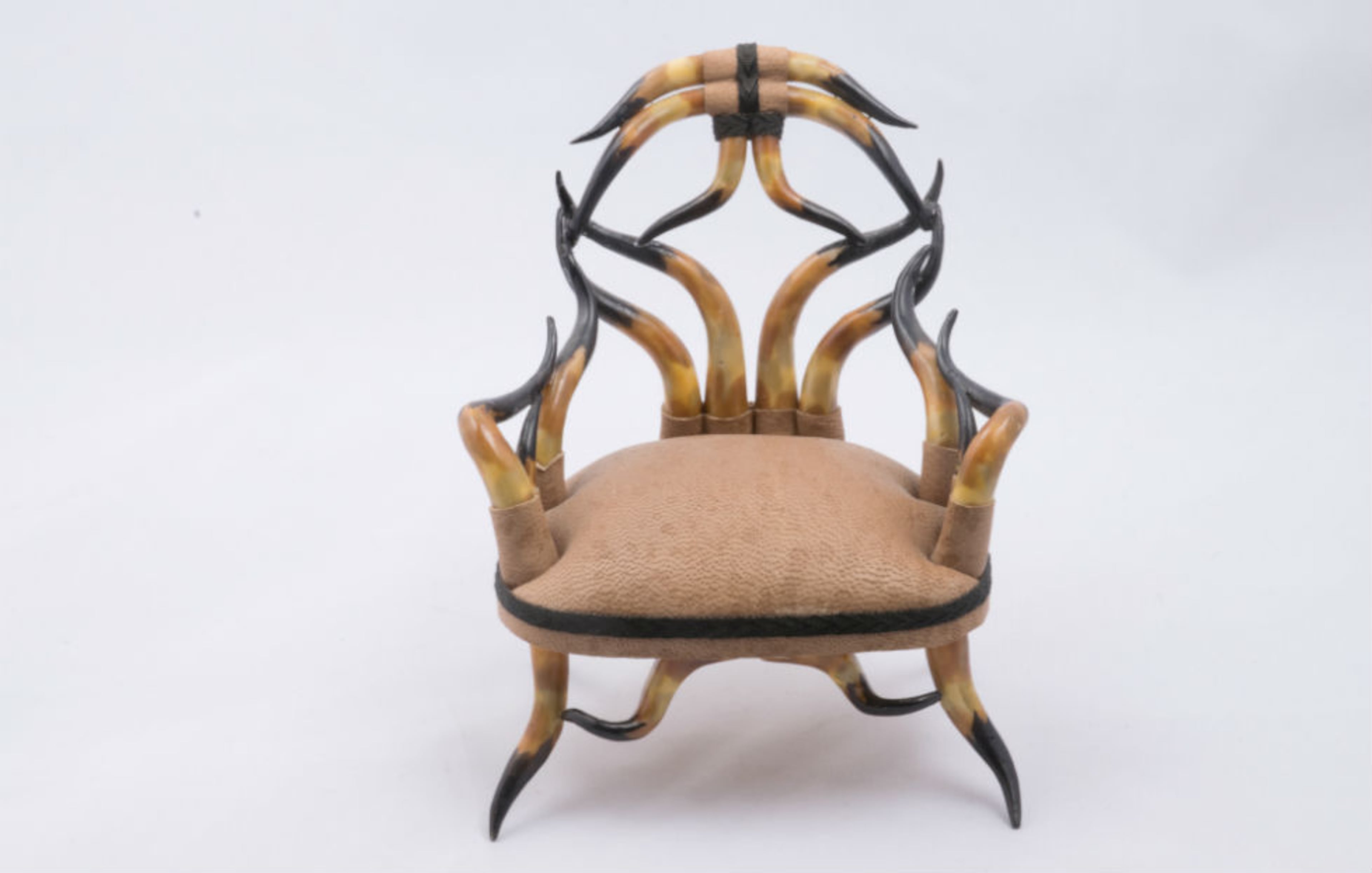 ... and a horned chair nodding to the residents’ love of life in the country.