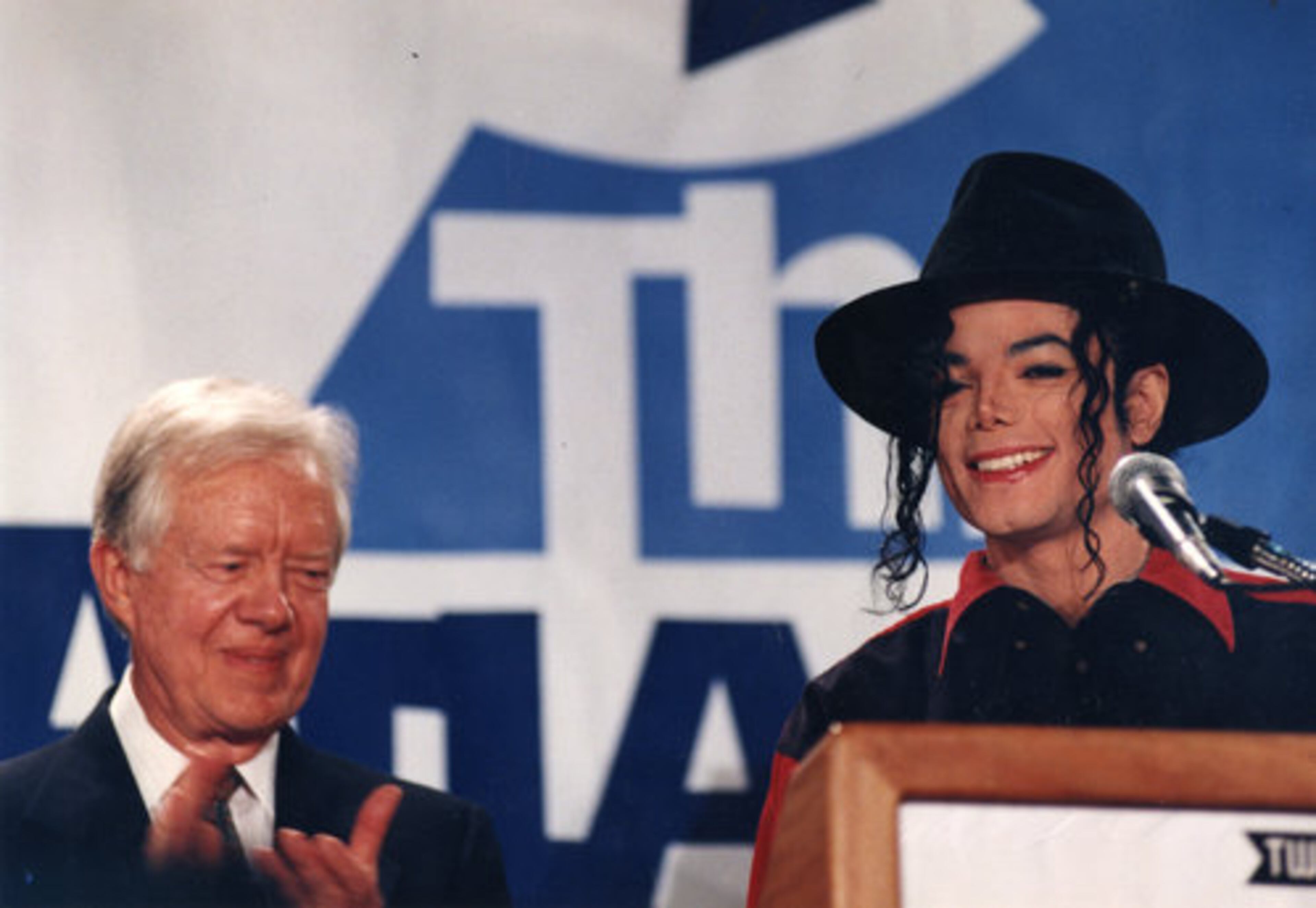 Jackson shared a stage with former President JImmy Carter in 1993 when he was in town to help the Atlanta Project celebrate its massive immunization project for children.