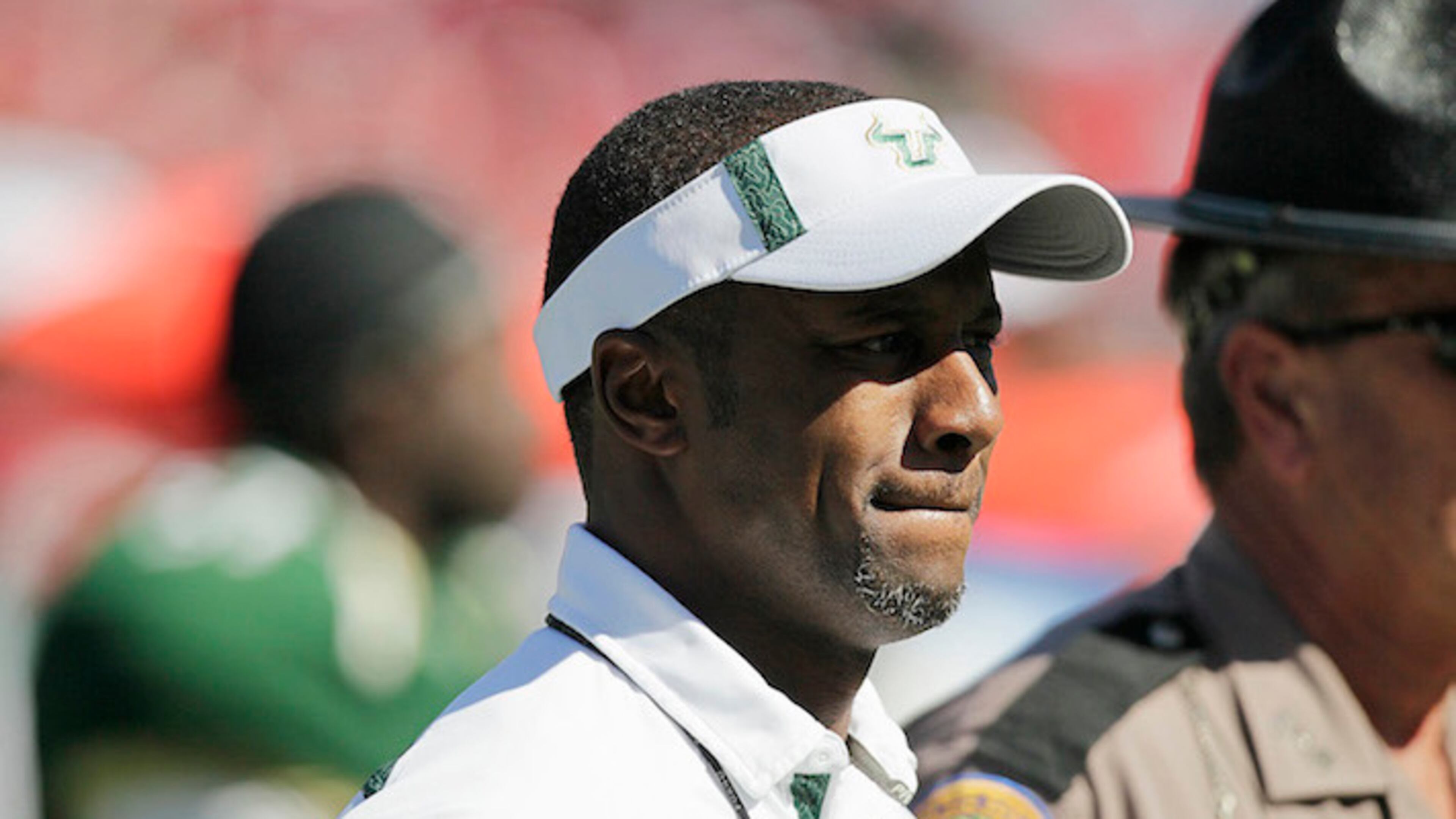 South Florida's Willie Taggart leaves the field at the end of the game against Louisville at Raymond James Stadium in Tampa, Florida, on Saturday, October 26, 2013. Louisville won, 34-3. (Octavio Jones/Tampa Bay Times/MCT)