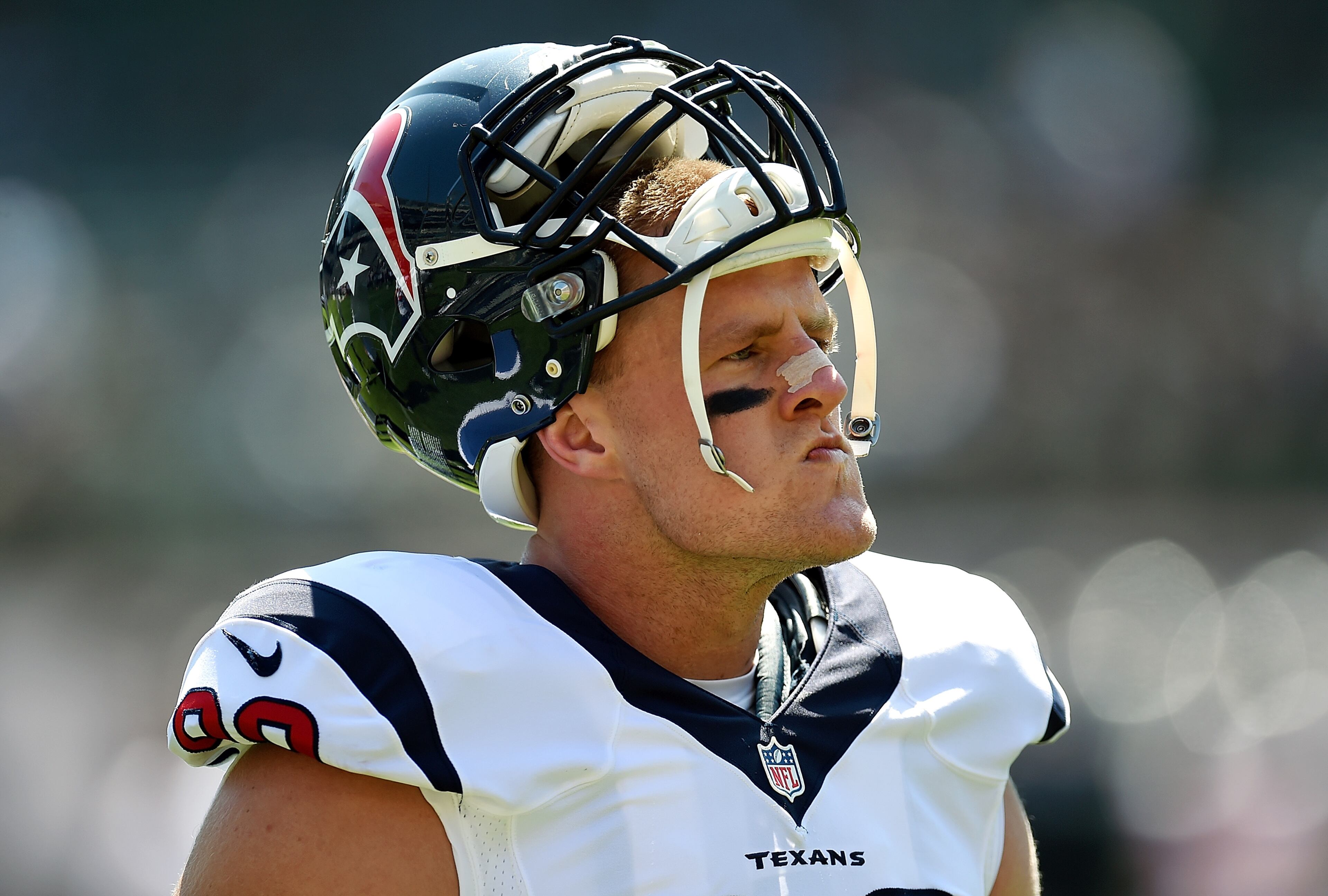 J.J. Watt looks ready to face the Raiders. (Photo by Thearon W. Henderson/Getty Images)