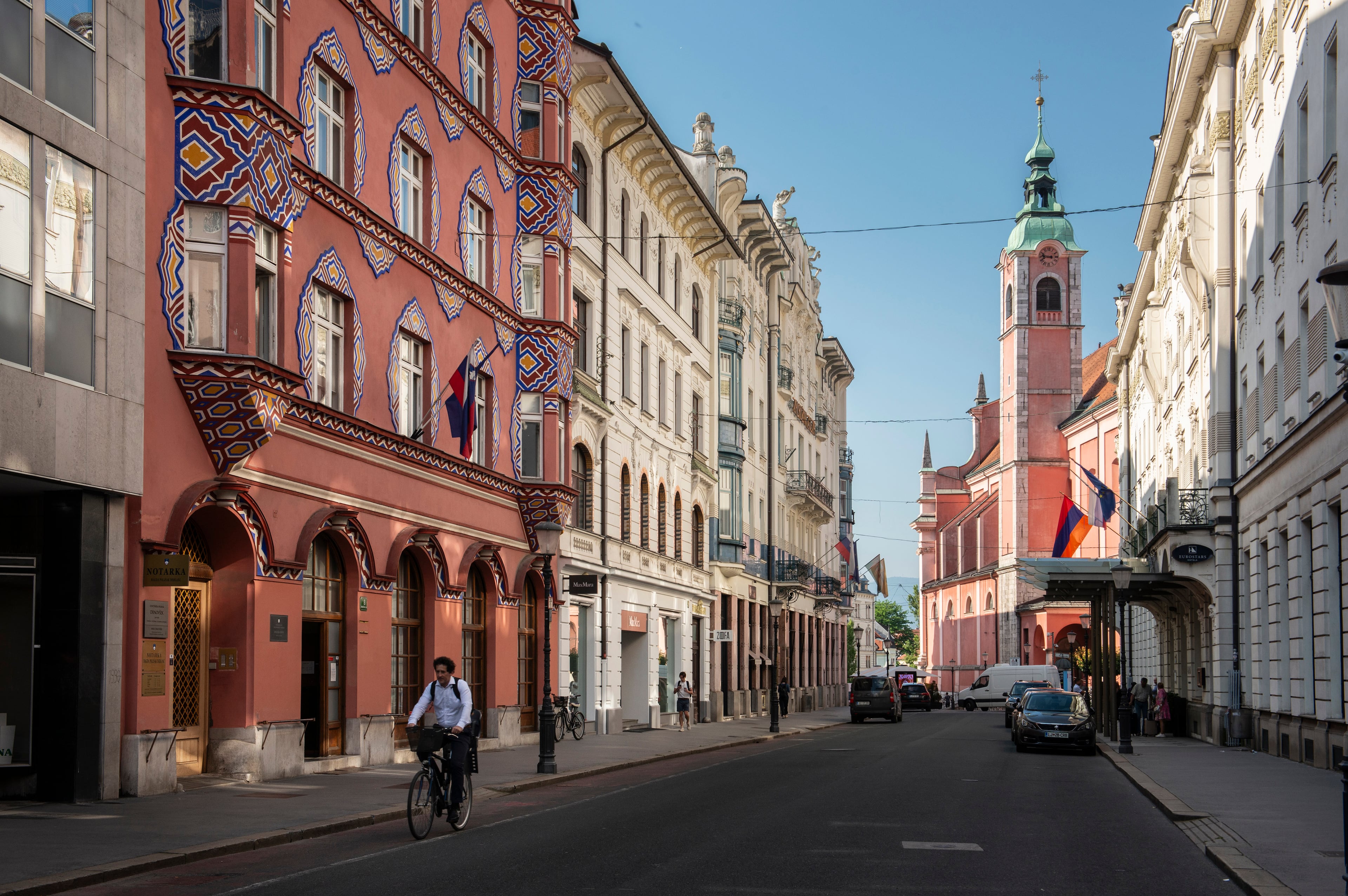 Ljubljana, the capital of Slovenia, offers a picturesque setting for walking tours or bike rides, June 5, 2024. (Susan Wright/The New York Times)