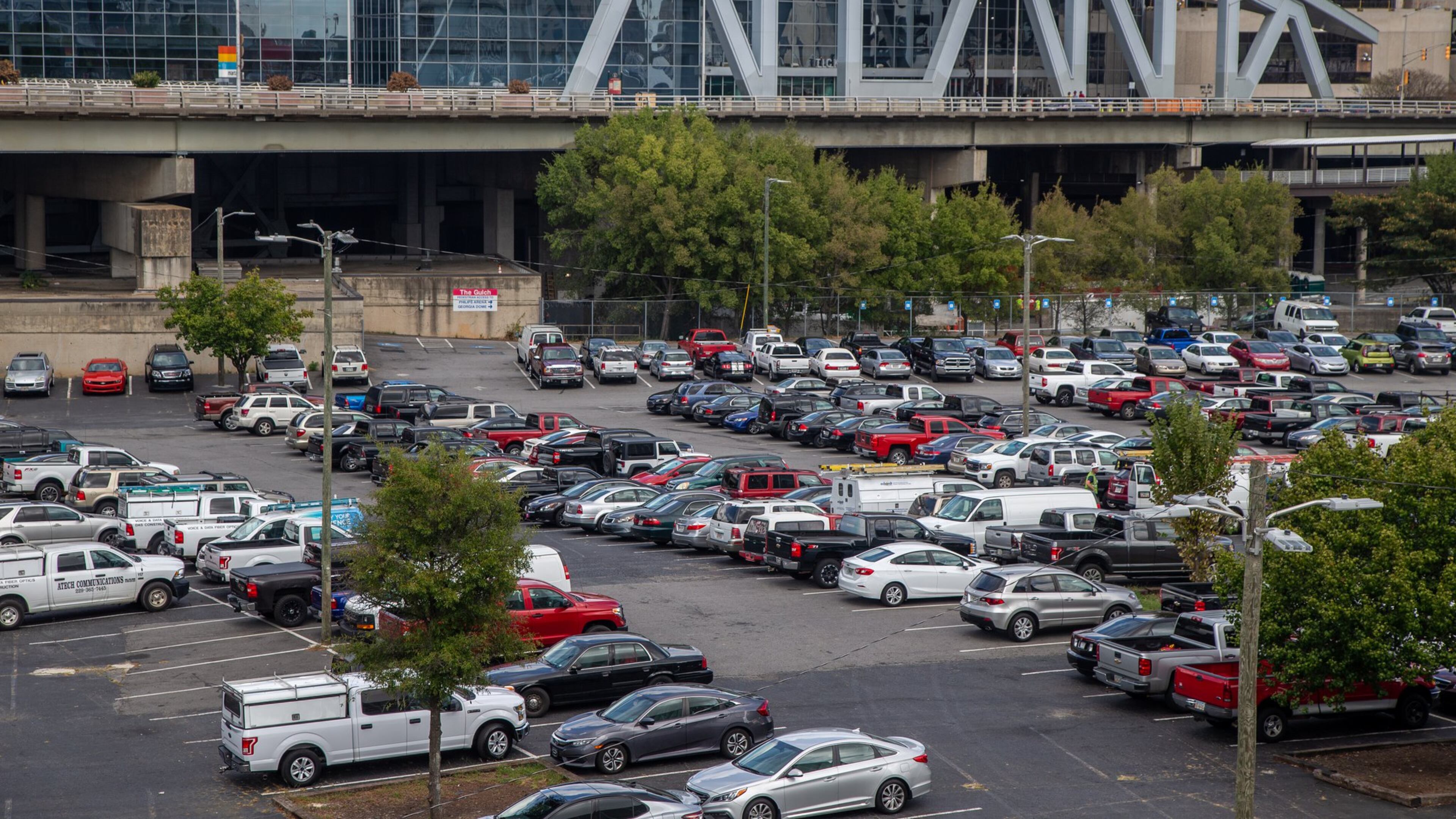 “The Gulch” stretches from the Five Points MARTA station to Mercedes-Benz Stadium in downtown Atlanta. Developer CIM Group has proposed a $5 billion mix of office towers, apartments, hotels and retail on 40 acres downtown. (Photo by Phil Skinner)