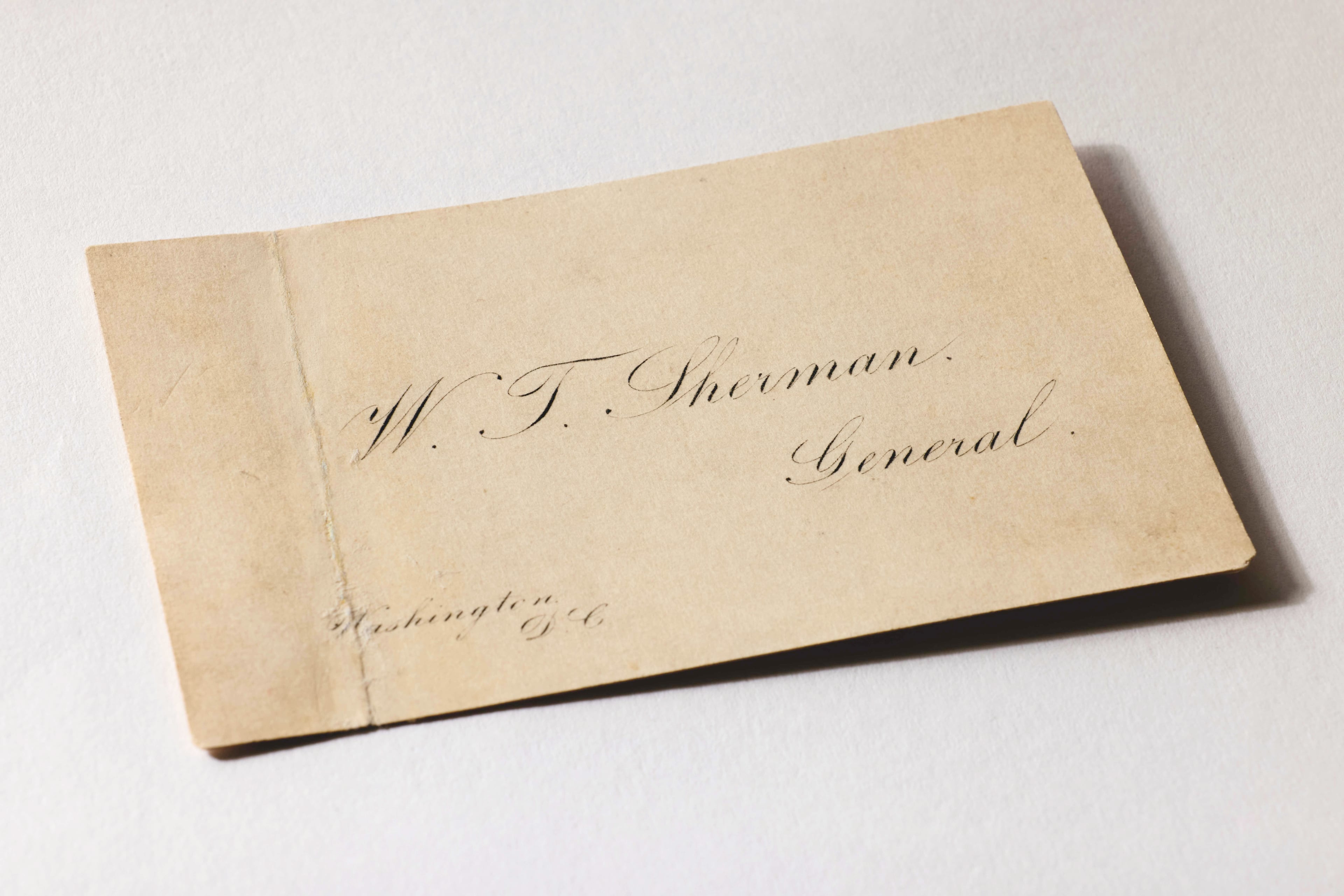 Gen. William T. Sherman calling card. (Courtesy of Atlanta History Center)