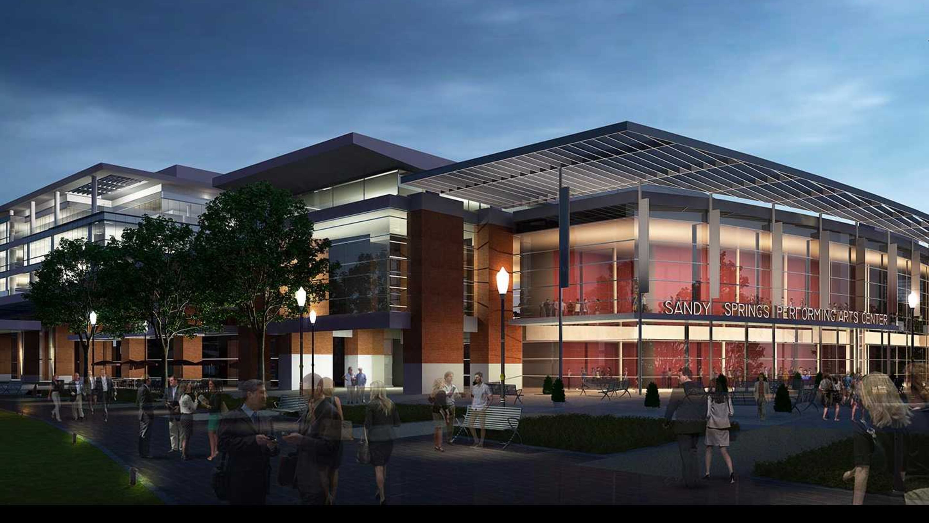 The performing arts center in City Springs will seat more than 1,000 people. It is set to open in Sept. 2018.