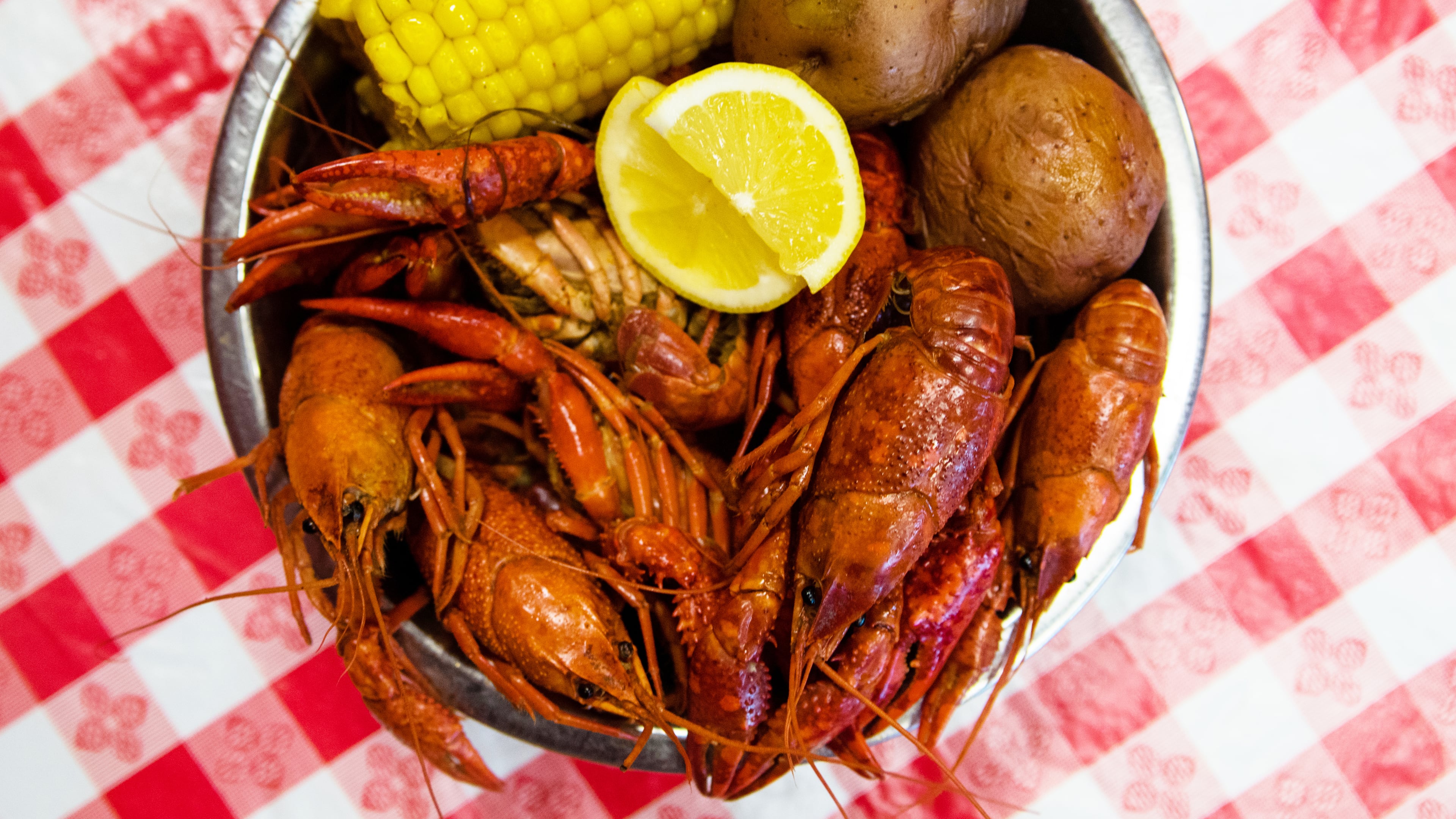 Steamed crawfish scented with lemongrass at Crawfish Shack on Buford Highway. CONTRIBUTED BY HENRI HOLLIS