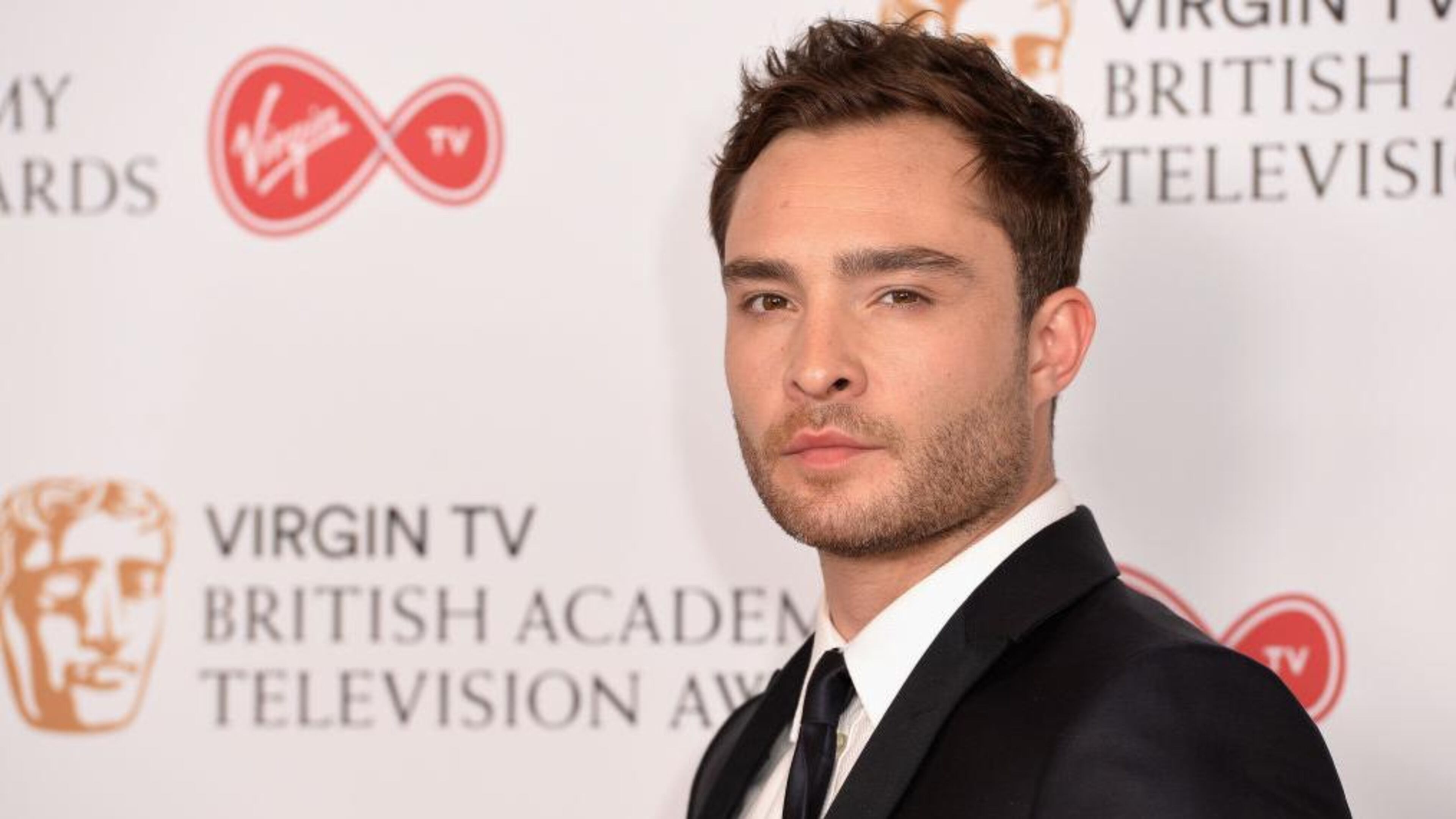 LONDON, ENGLAND - MAY 14: Ed Westwick poses in the Winner's room at the Virgin TV BAFTA Television Awards at The Royal Festival Hall on May 14, 2017 in London, England. (Photo by Jeff Spicer/Getty Images)