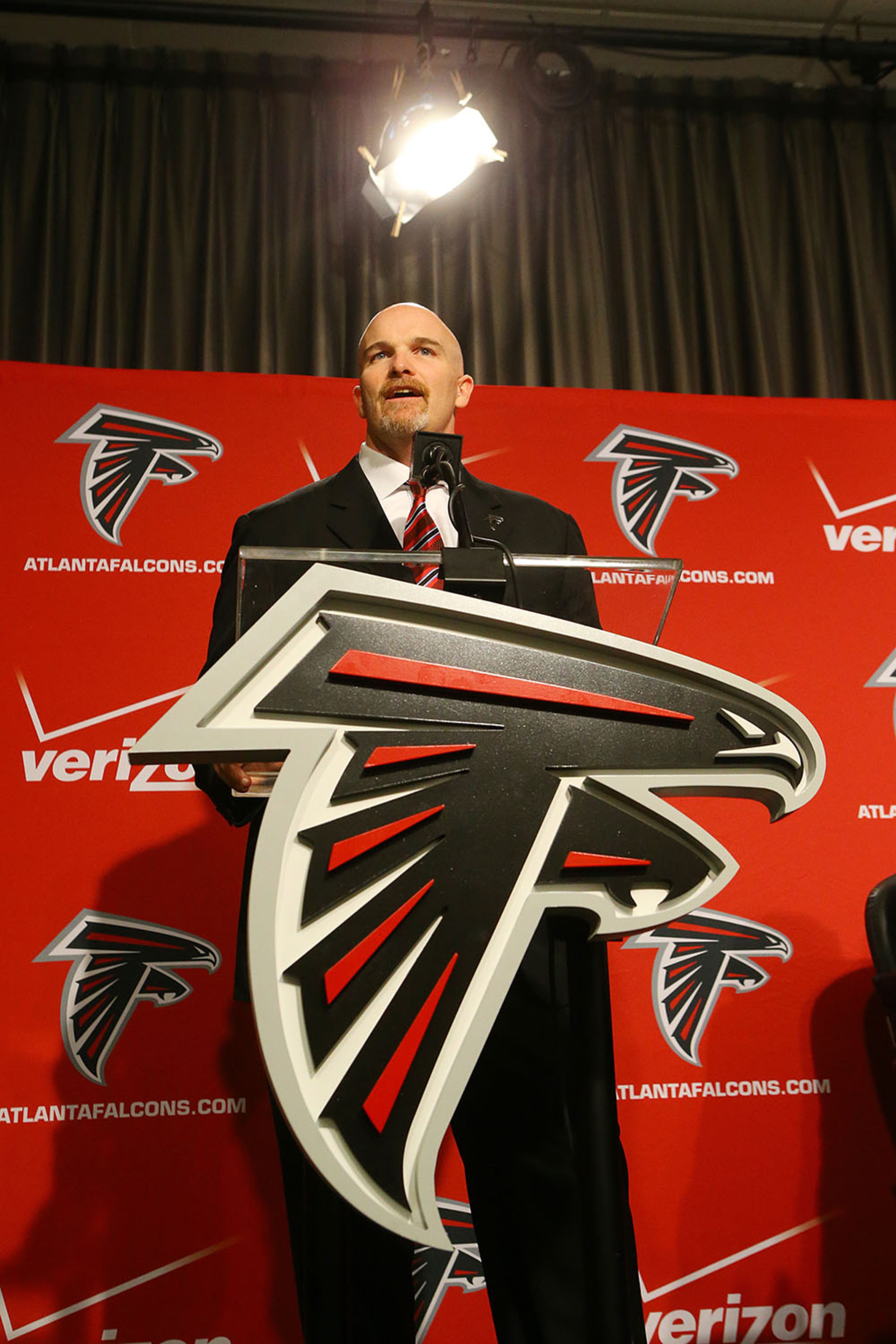 “I’m so fired up to be here with you guys today,” new Falcons head coach Dan Quinn said. “I can’t wait to build a similar championship environment right here in Atlanta.”