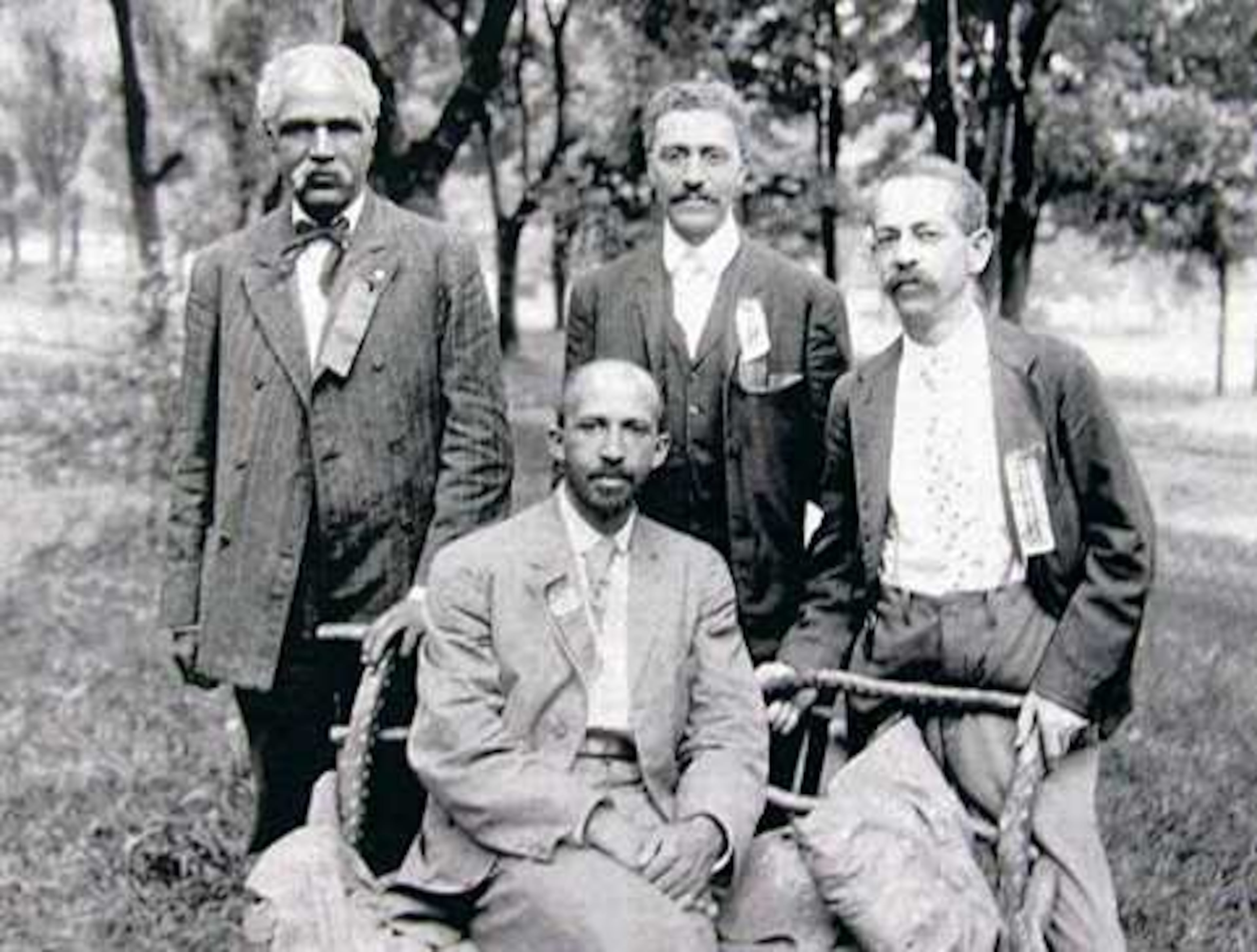 Lafayette M. Hershaw (standing middle) was a journalist, lawyer and clerk for the General Land Office of the U.S. Department of the Interior. He was a key intellectual figure among African Americans in Atlanta in the 1880s and was one of the 13 organizers of the Niagara Movement.