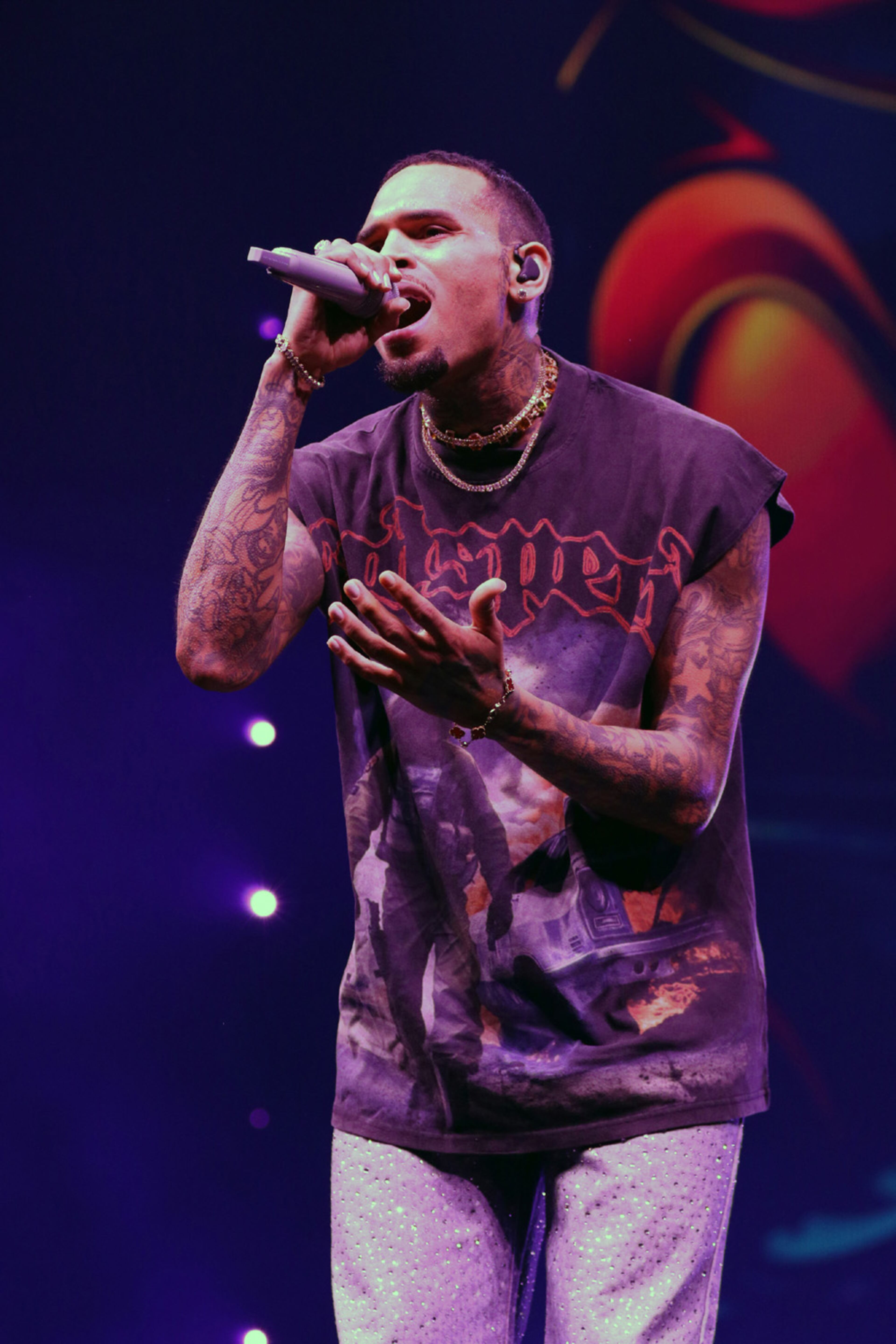 Chris Brown rocked a sold-out crowd at State Farm Arena on Friday, July 5, 2024, with openers Muni Long and Maeta.
Robb Cohen for the Atlanta Journal-Constitution