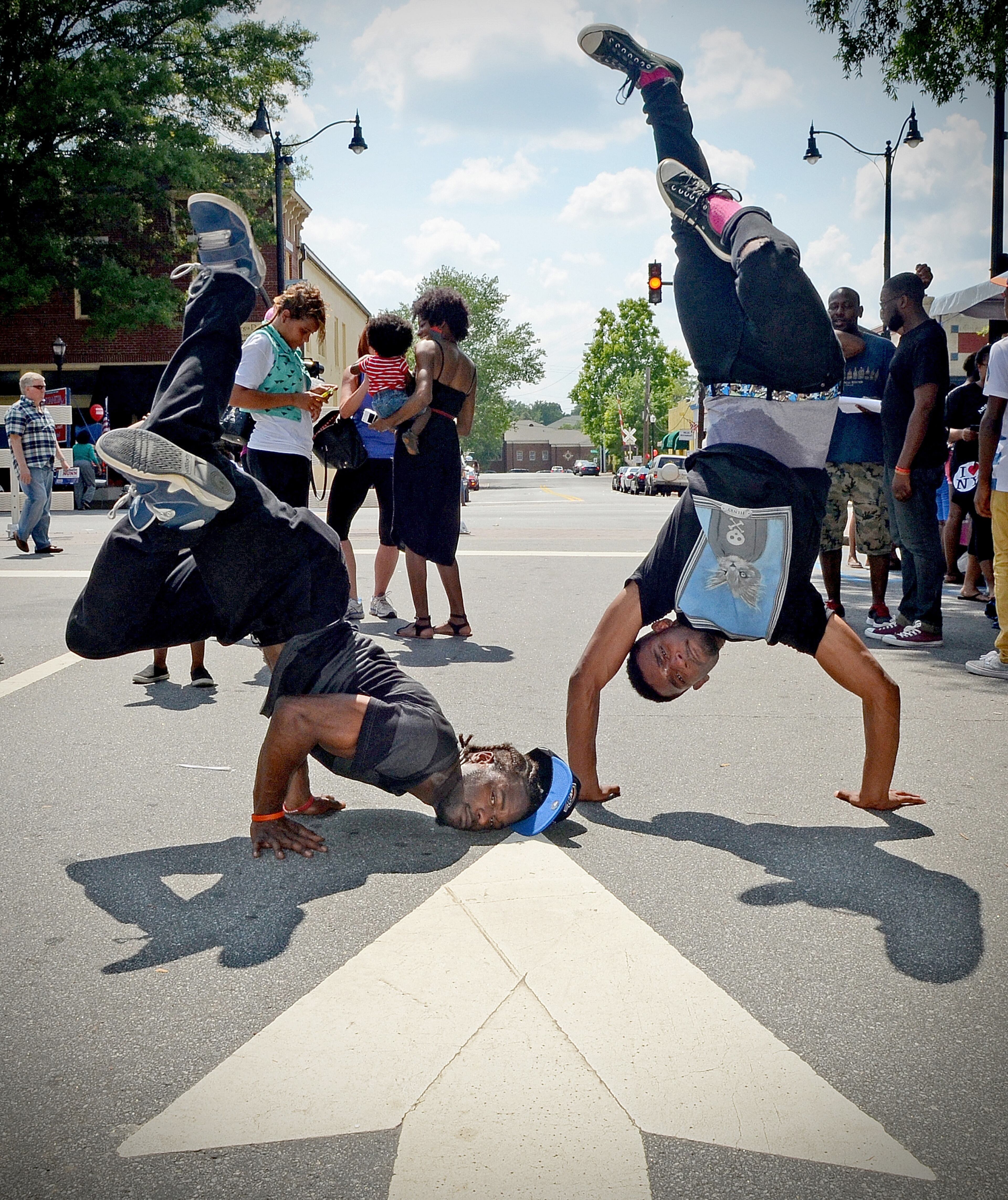 Members of the street dance performance group UniqueSouls strike a pose at the 11th Annual Juneteenth Cultural Festival, hosted by the Cobb County Branch of the NAACP. The Juneteenth Celebration refers to June 19, 1865, the date that the last United States slaves were freed. (PHOTO M. CHRIS HUNT)