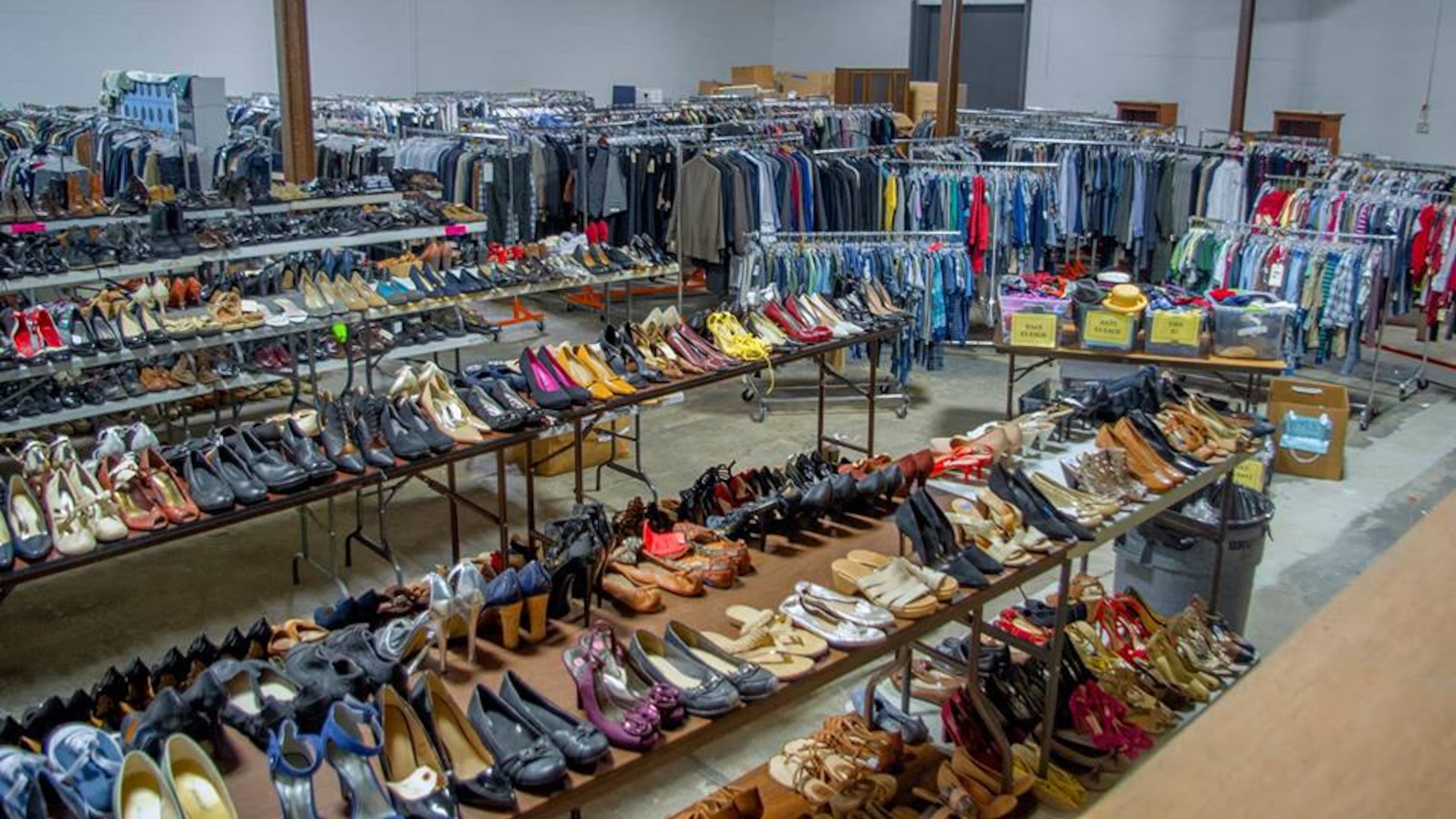 There will be lots of shoes to choose at the 3 day warehouse sale this weekend.