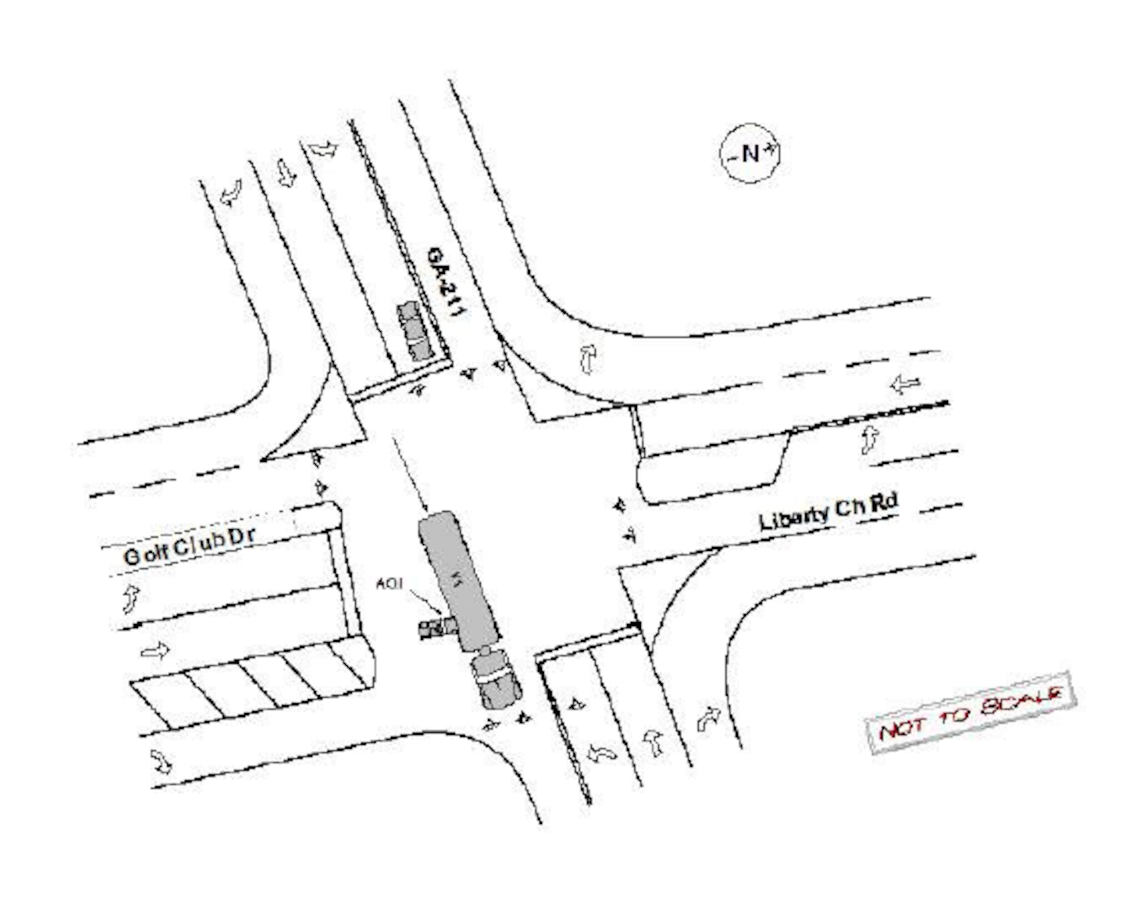 This sketch in the Georgia Department of Public Safety incident report shows a recount of the incident.