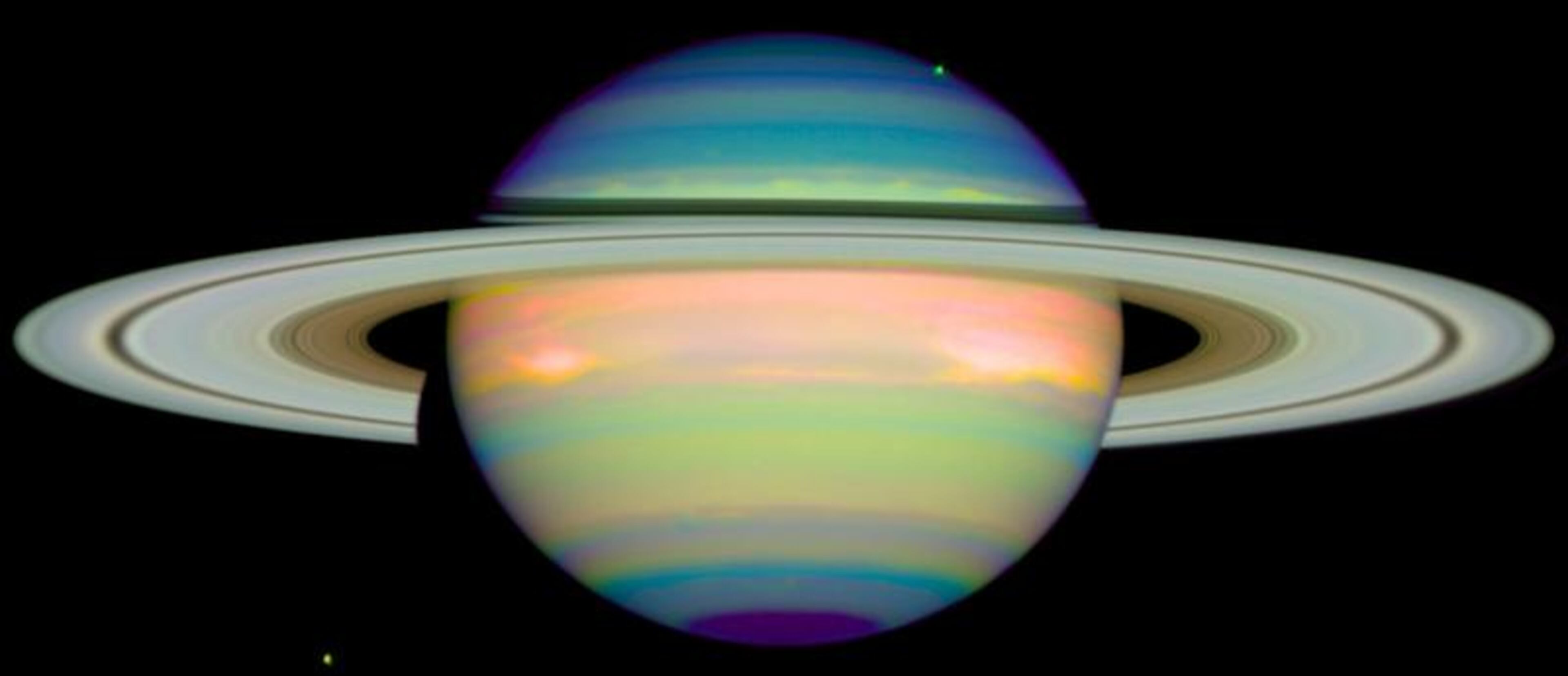 Infrared view of Saturn Credit: Erich Karkoschka (University of Arizona), and NASA