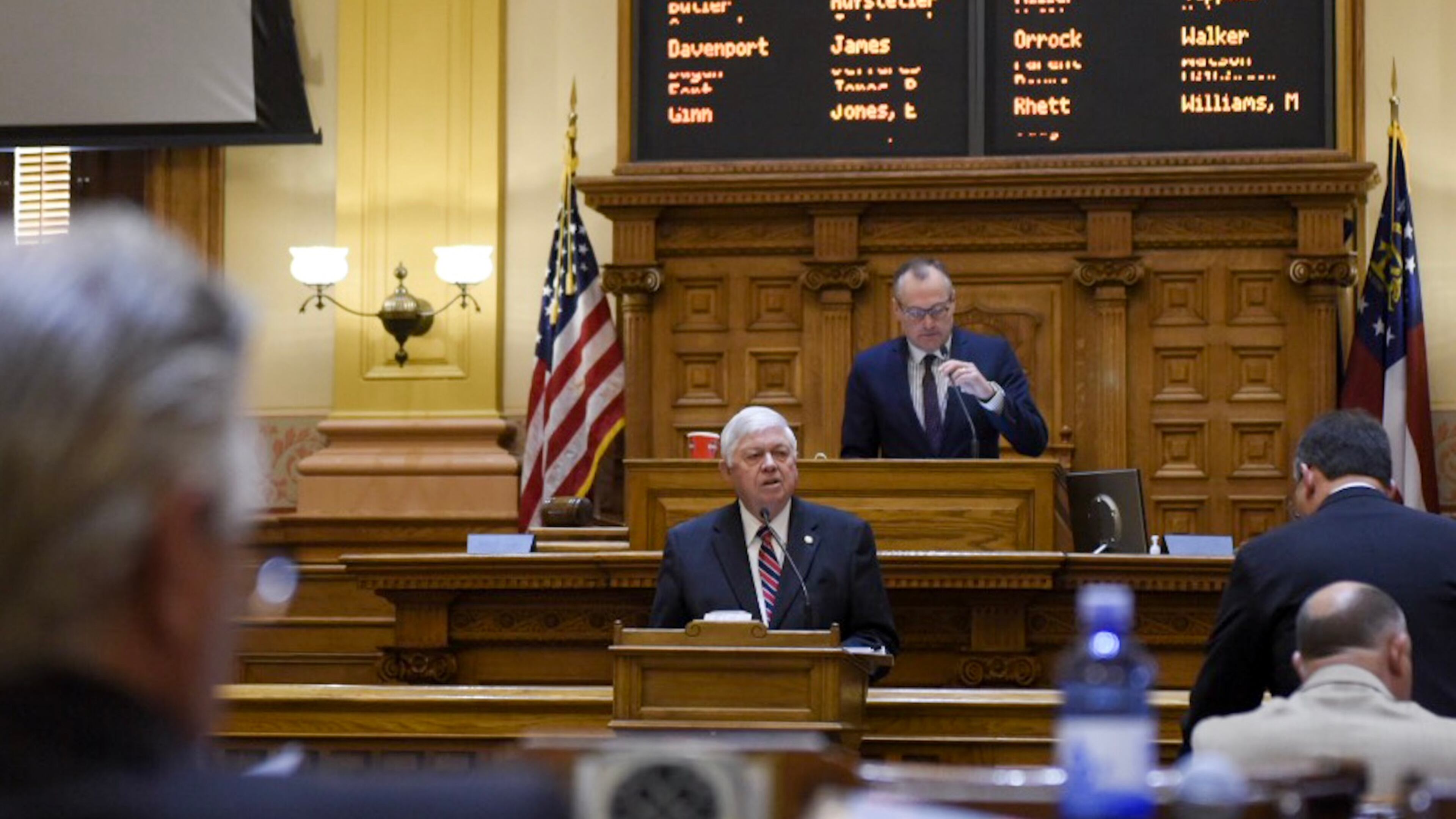 Senate Appropriations Chairman Jack Hill, R-Reidsville, presented the fiscal 2018 budget to his chamber Wednesday. DAVID BARNES / DBARNES@AJC.COM