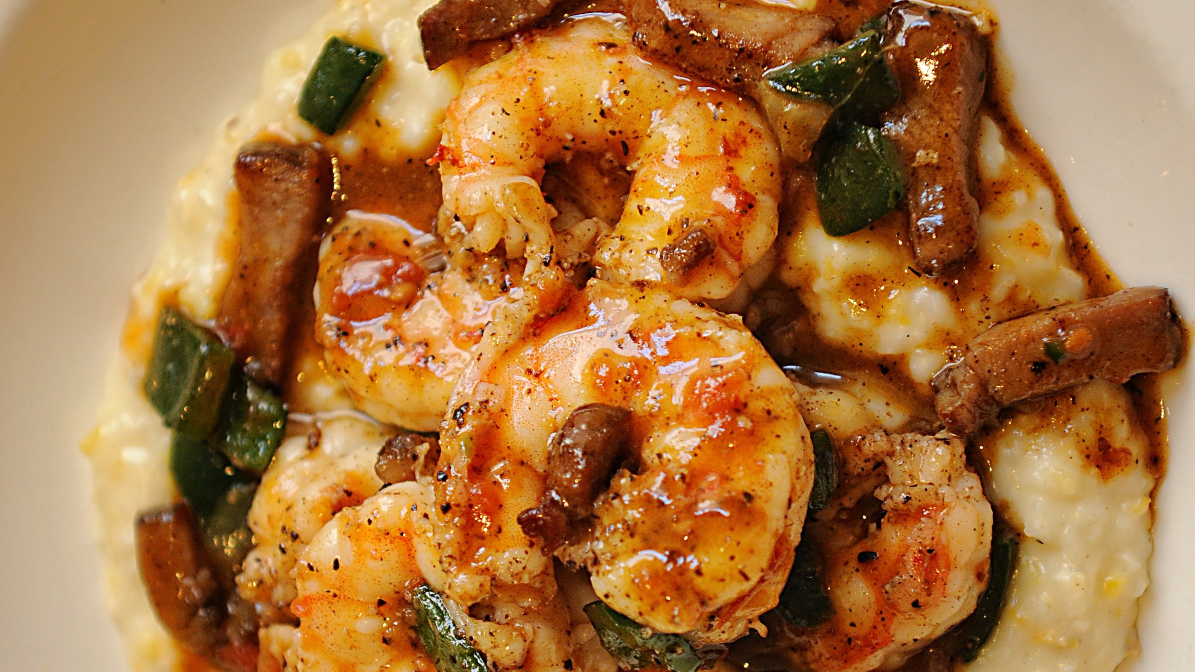 South City Kitchen signature Shrimp and Red Mule Grits.