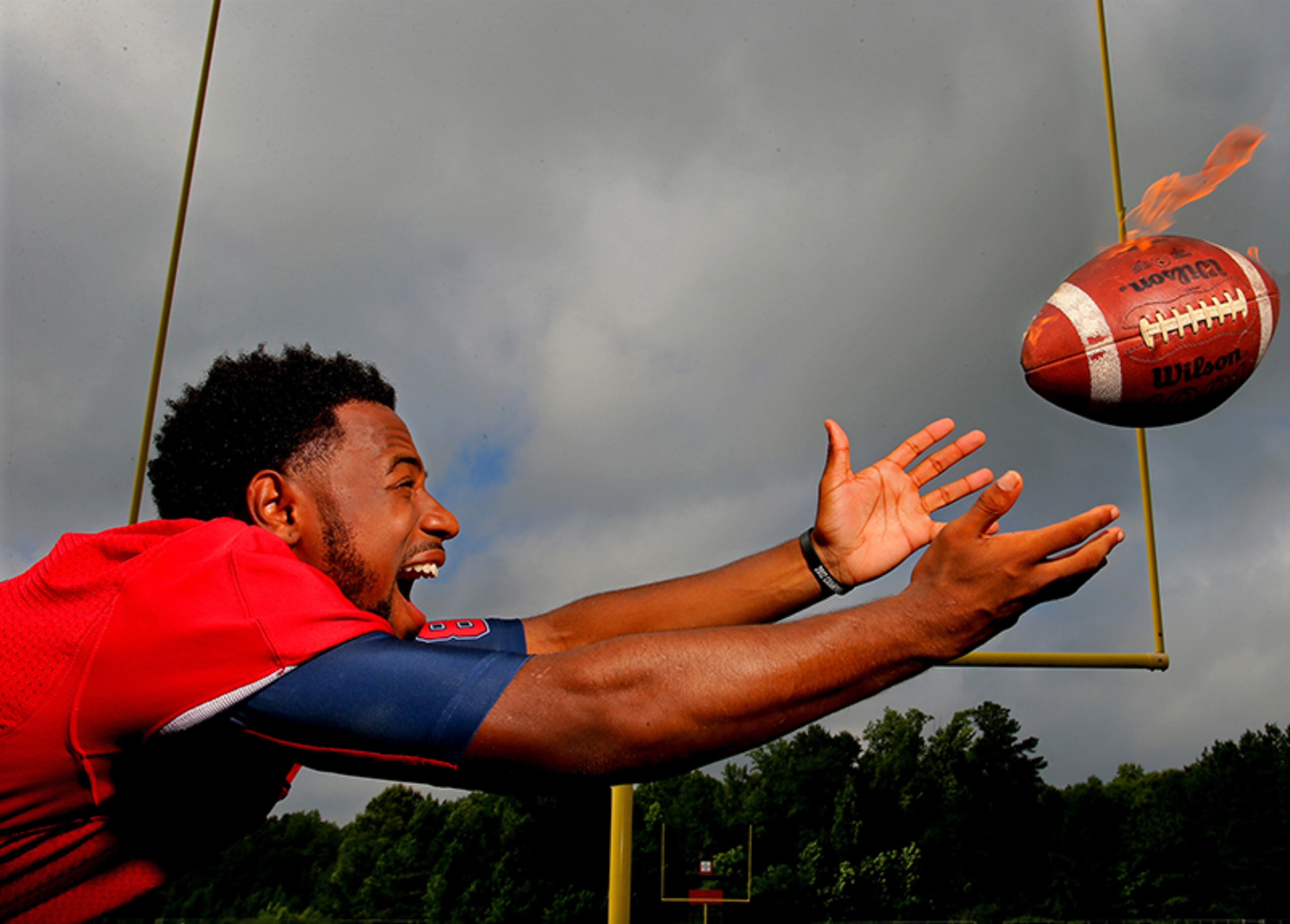 Demarre Kitt, senior, wide receiver, Sandy Creek: Kitt, 6-1, 182 pounds, had 74 receptions for 1,235 yards as Sandy Creek won the state championship for the third time in four seasons. He had 11 touchdowns receiving and returned a punt for another score. Kitt was named a Class AAAA first-team all-state player. Kitt has committed to Clemson.
