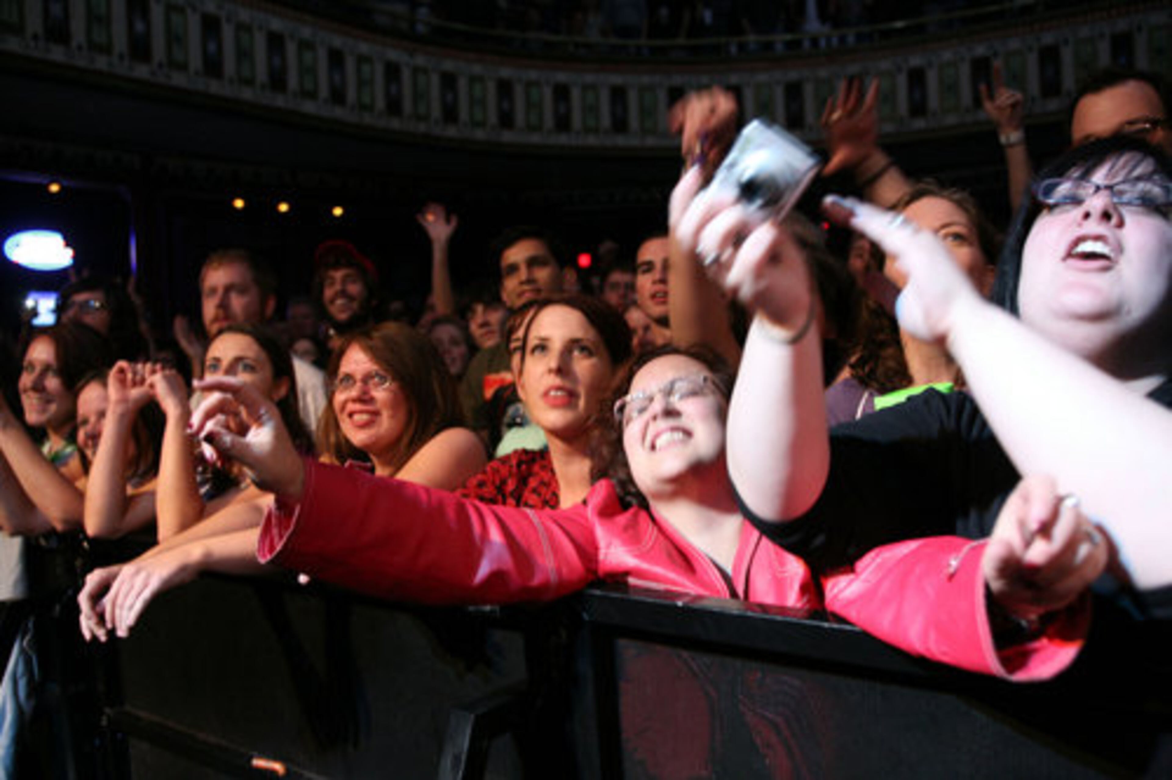 The crowd seemed enthralled by the music.