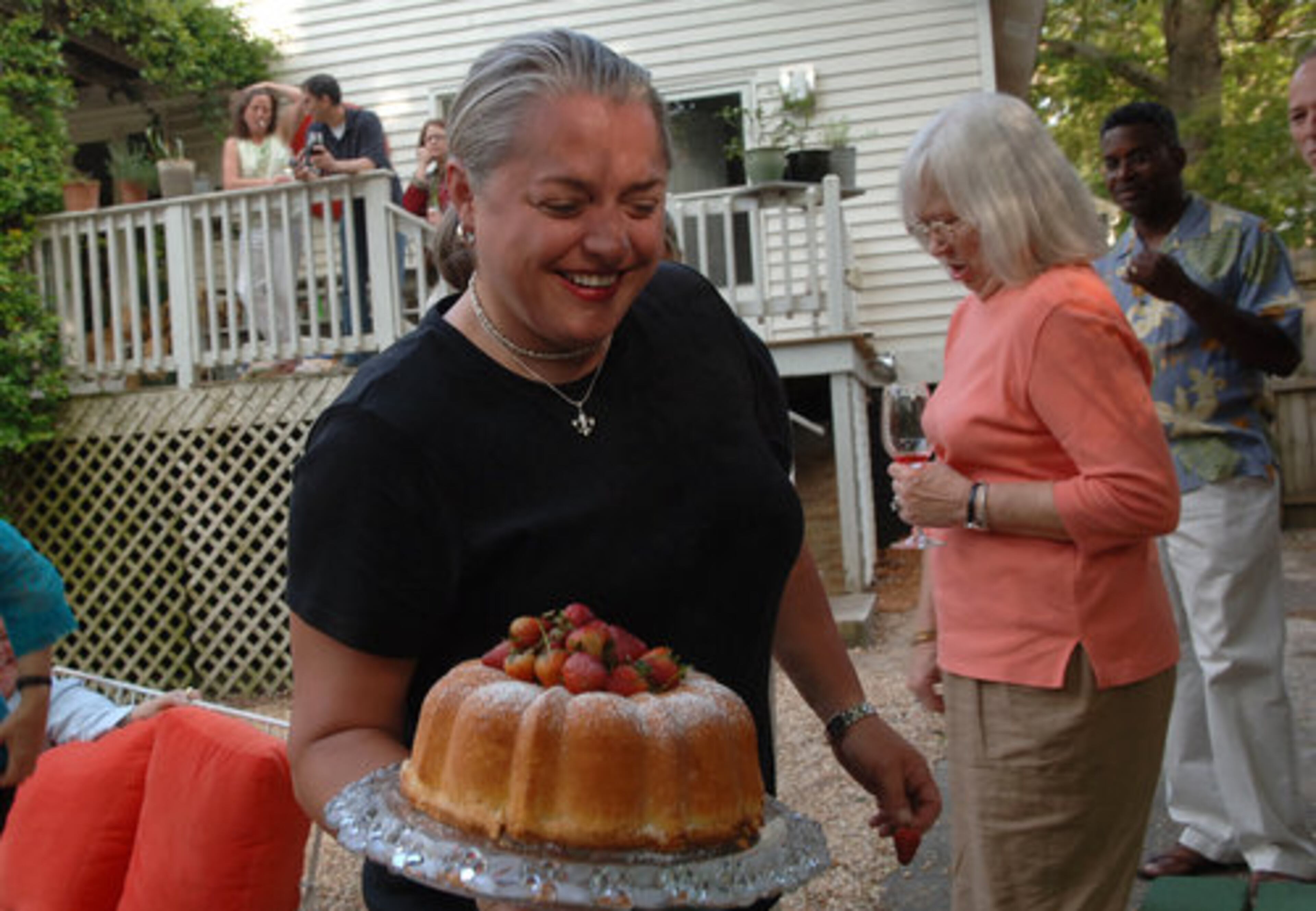 Would you like some cake? Chef Virginia Willis carries a poundcake made with a recipe from her her mother. Willis' new cookbook, "Bon Appetit, Y'all" is subtitled "Recipes and Stories from Three Generations of Southern Cooking."