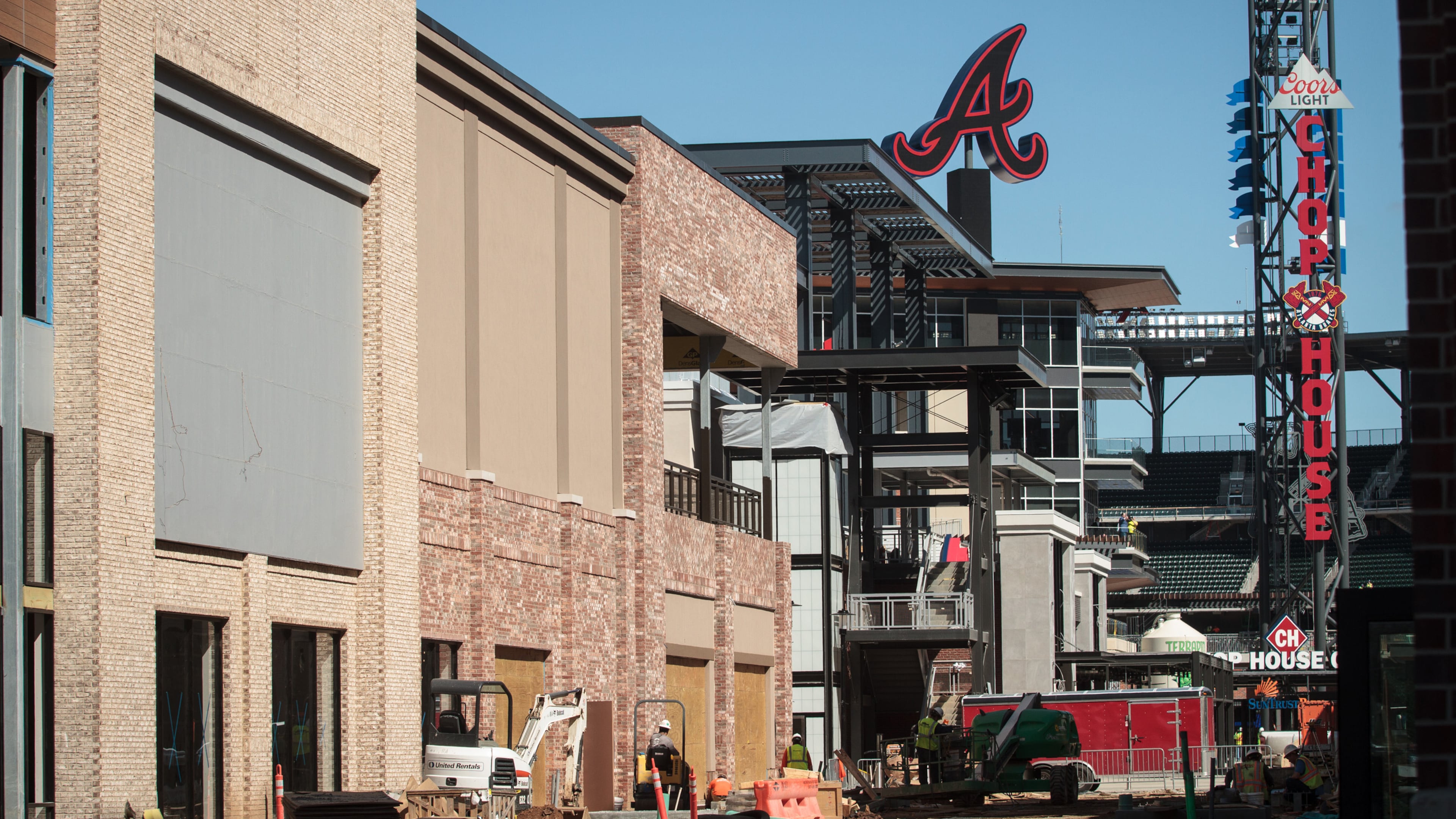 Here's what construction of the retail shops at The Battery Atlanta by the Braves' new SunTrust Park looked like Feb. 23, 2017.