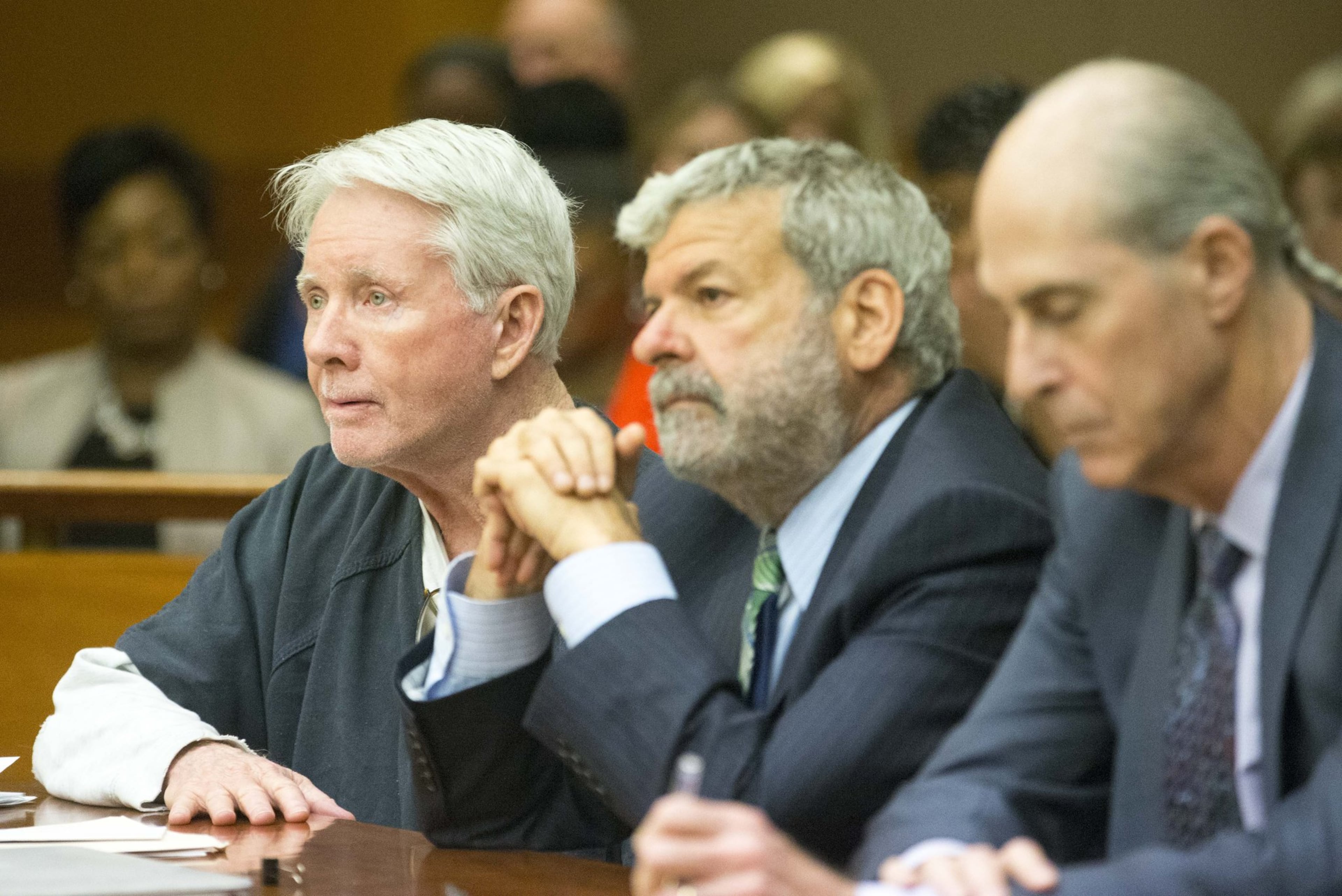Claud “Tex” McIver (left) sits with his attorneys, Don Samuel (center) and Bruce Harvey (right) after being sentenced to life in prison with the possibility of parole in front of Fulton County Chief Judge Robert McBurney at the Fulton County courthouse in Atlanta, Wednesday, May 23, 2018. ALYSSA POINTER/ATLANTA JOURNAL-CONSTITUTION