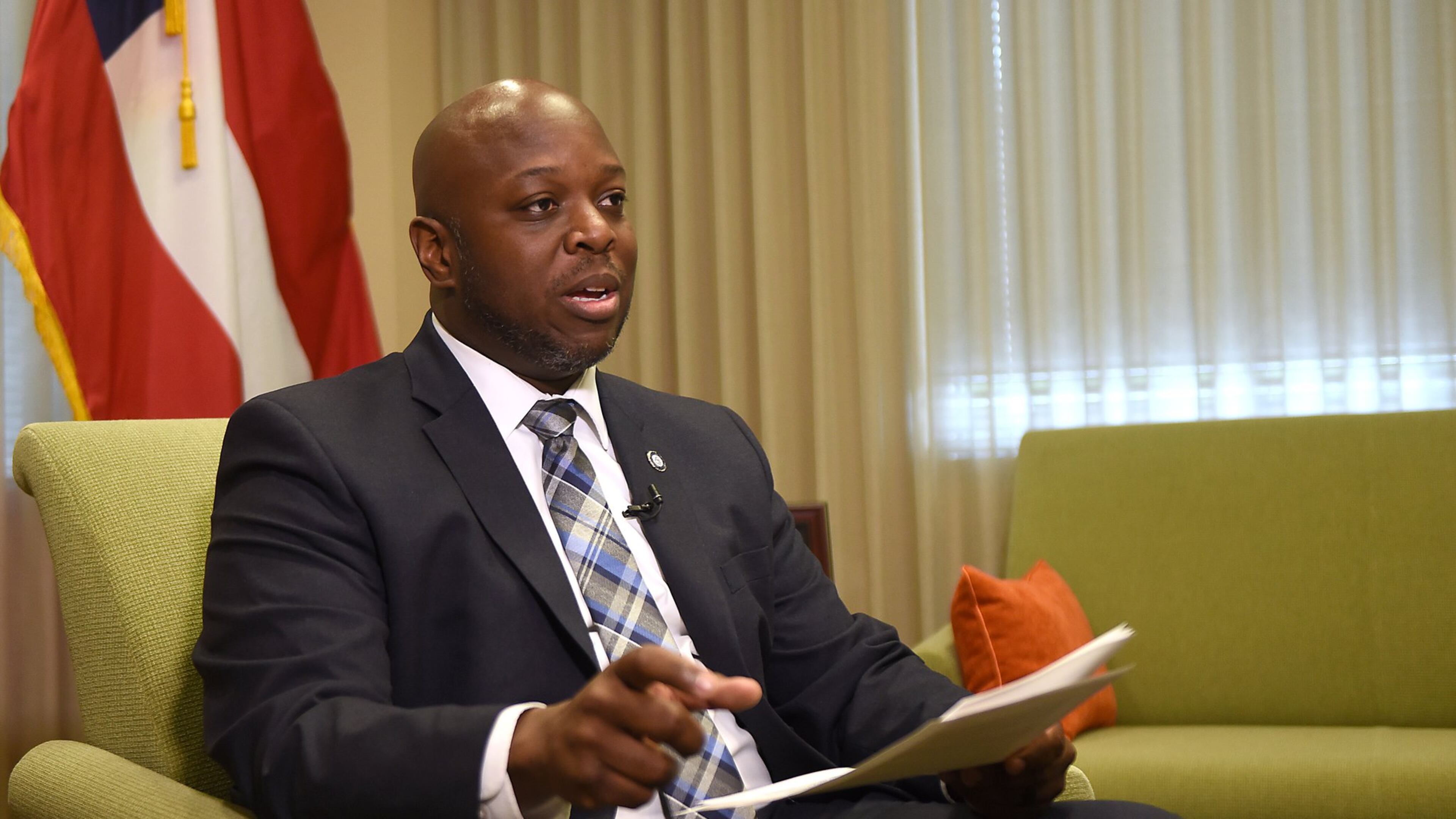 Tyrone Oliver, seen here in 2019, is the new commissioner for the Georgia Department of Corrections. In a recent interview with the AJC, Oliver acknowledged that suicides in the prisons were increaing, but stressed that GDC staff prevented more of them from happening. (Ryon Horne/AJC 2019 file)