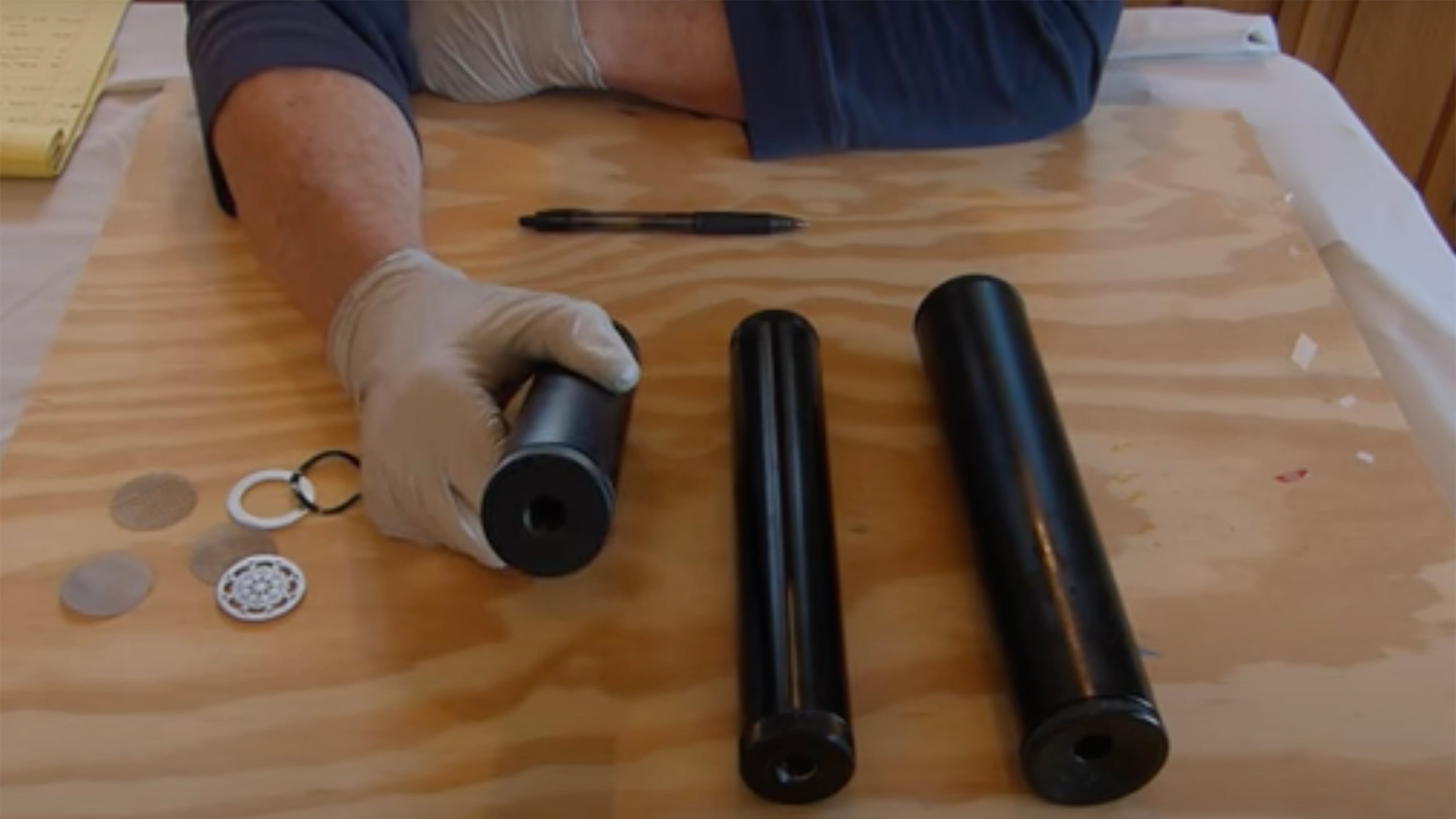 Solvent traps can be easily converted into homeland silencers. This screenshot is from one of many YouTube videos showing how to do the conversion. The U.S. Bureau of Alcohol, Tobacco and Firearms has been cracking down on companies that they say market solvent traps for this purpose.