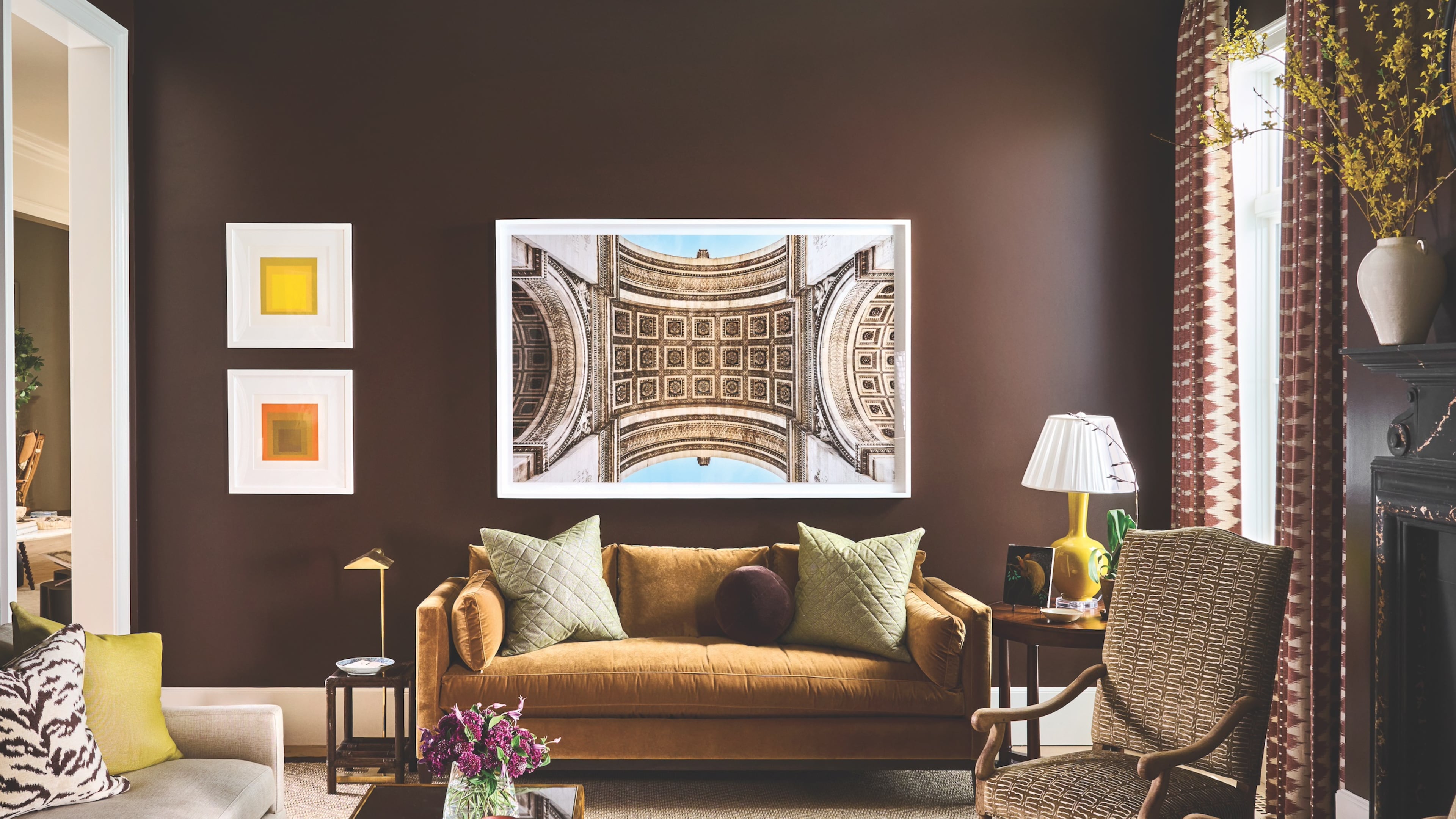 Shades of brown harmonize beautifully in this study created by Chris Holt of Holt Interiors for the Atlanta Homes & Lifestyles Southeastern Designer Showhouse, which can be visited Thursday through Sunday. (Courtesy of Marc Mauldin)