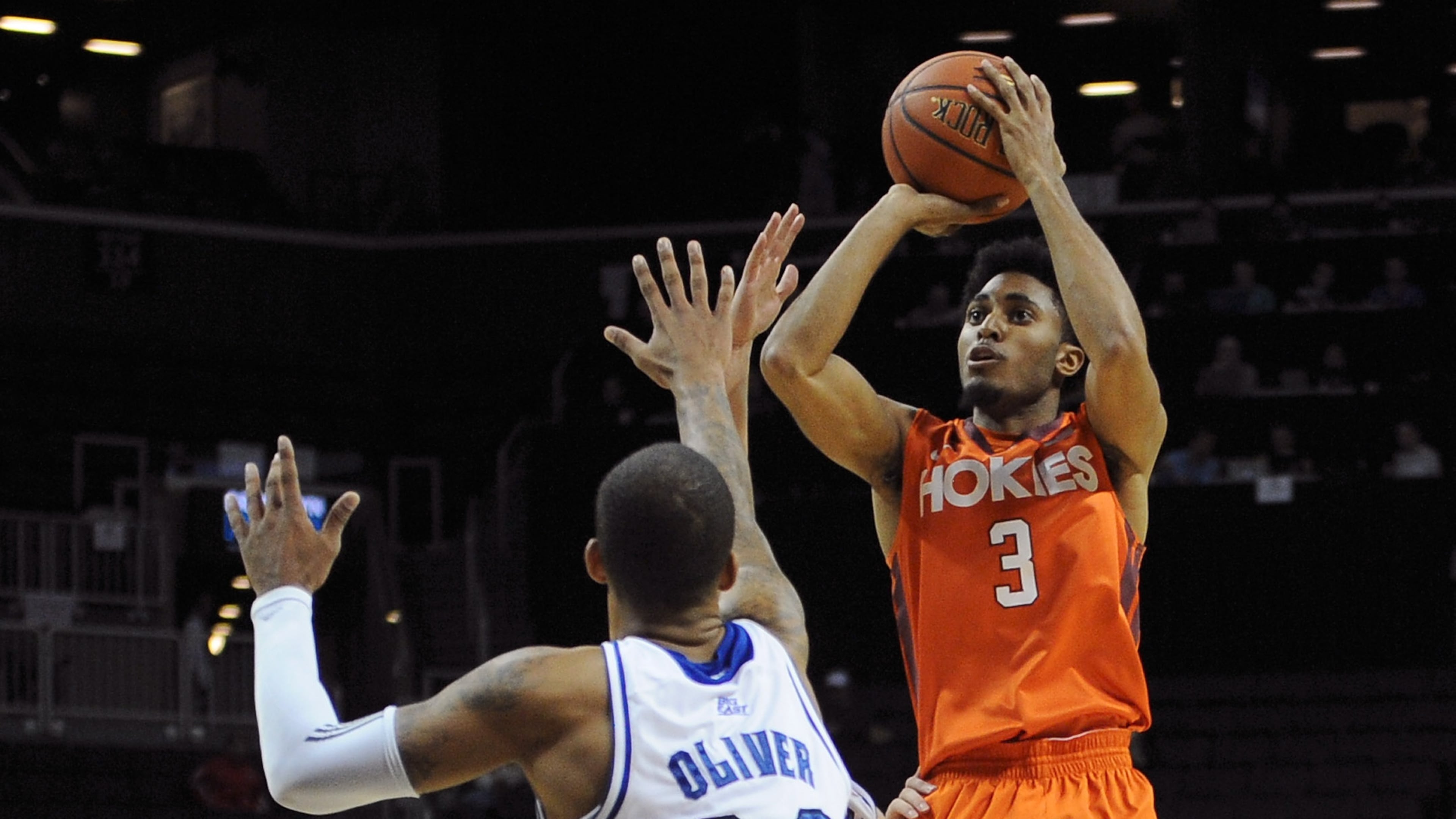 Virginia Tech grad transfer Adam Smith averaged 13.4 points per game last season for the Hokies. (Photo by Maddie Meyer/Getty Images)