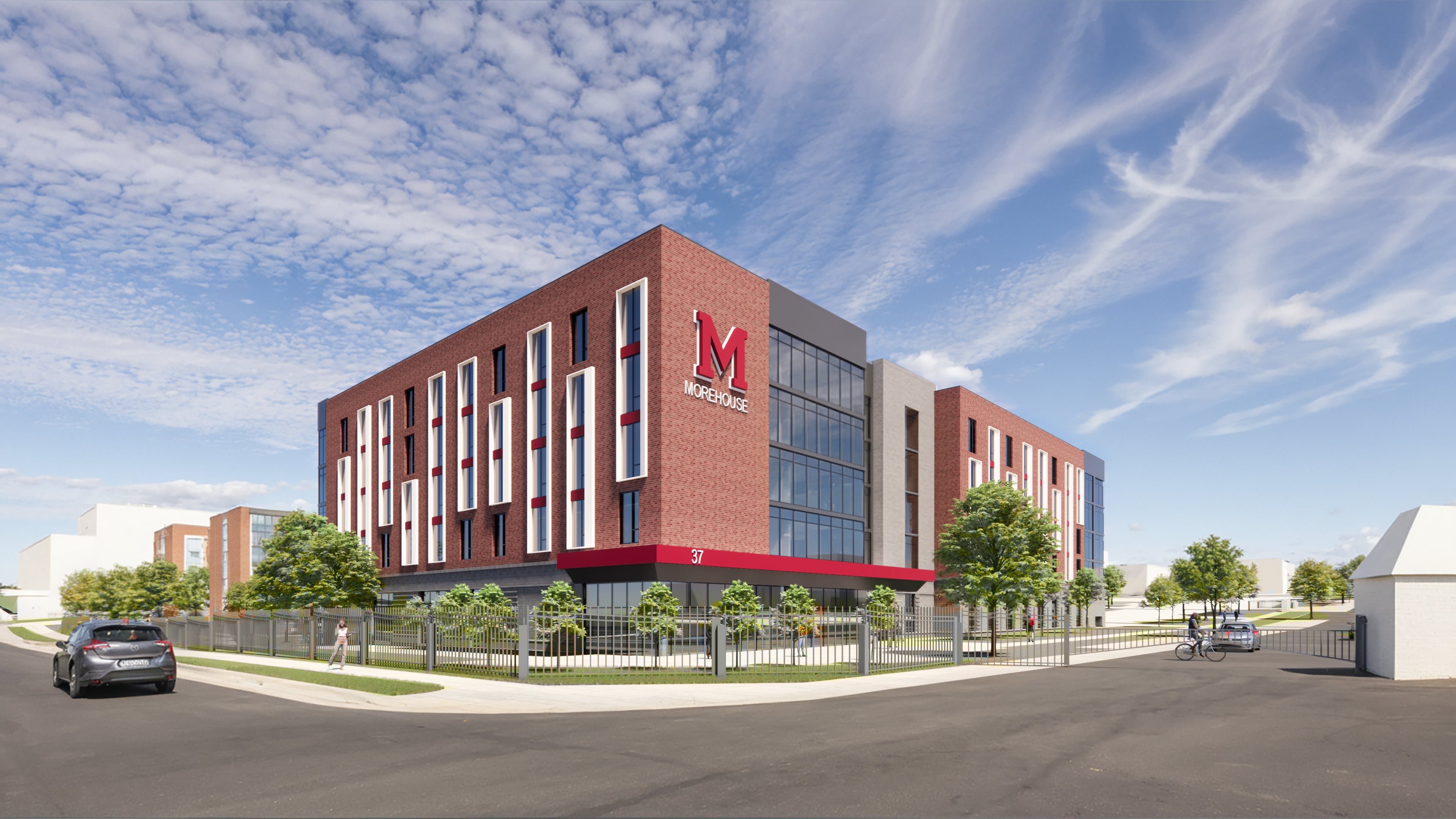 A rendering depicts the new residence hall at Morehouse College. (Courtesy of Morehouse College)