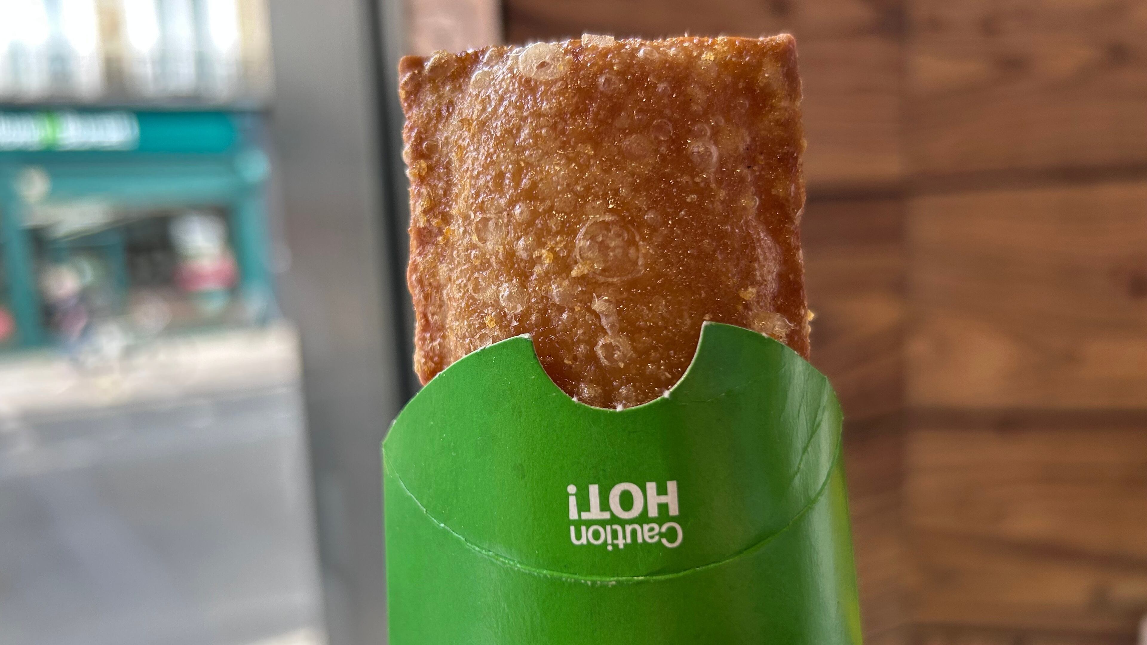 A fried apple pie sold at a McDonald’s is shown in London on Tuesday, June 16, 2026. (AP Photo/Cara Rubinsky)