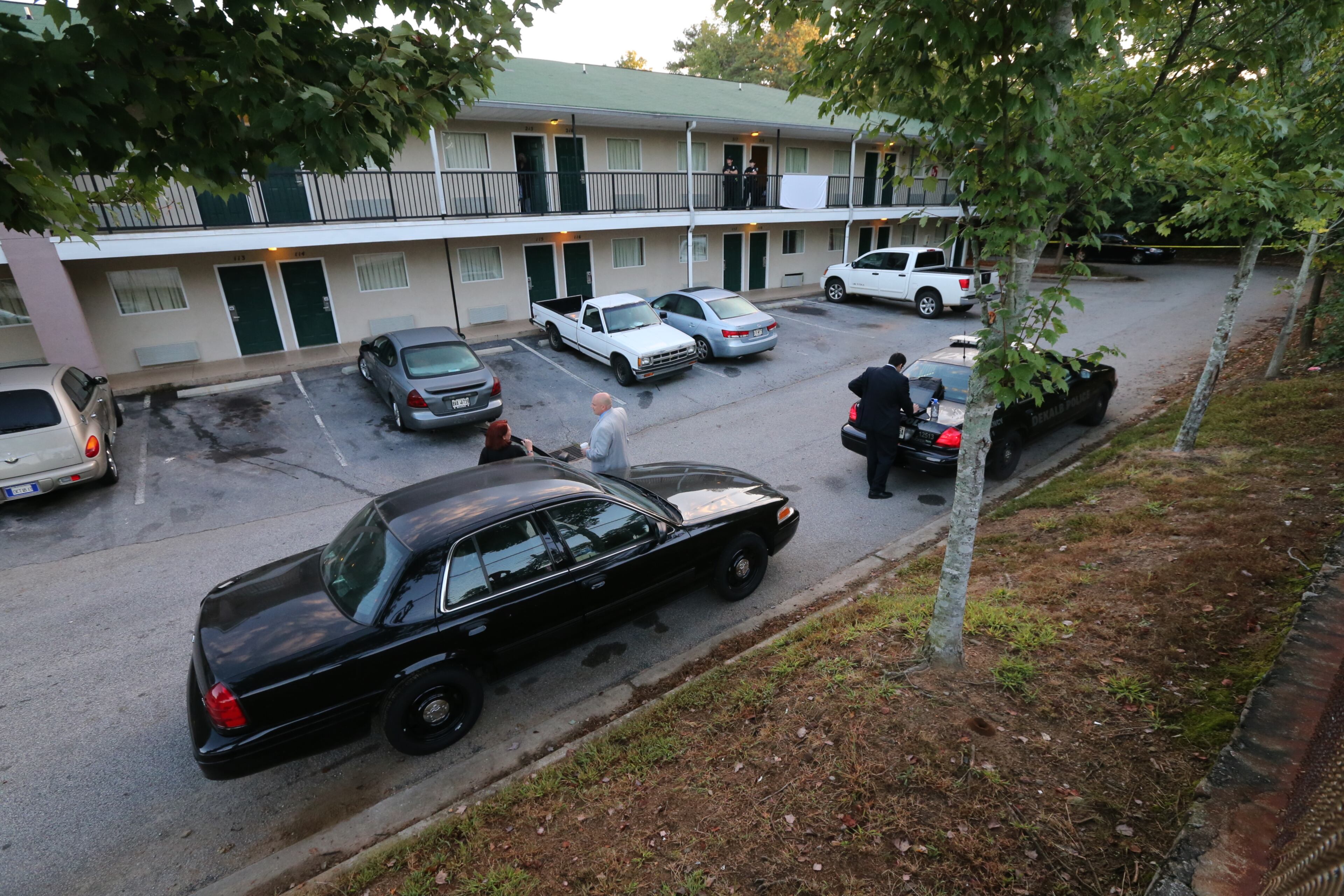DeKalb County police were investigating a fatal shooting early Monday at an extended stay motel near Stone Mountain. The shooting happened about 5 a.m. at the Savannah Suites in the 4800 block of Memorial Drive.