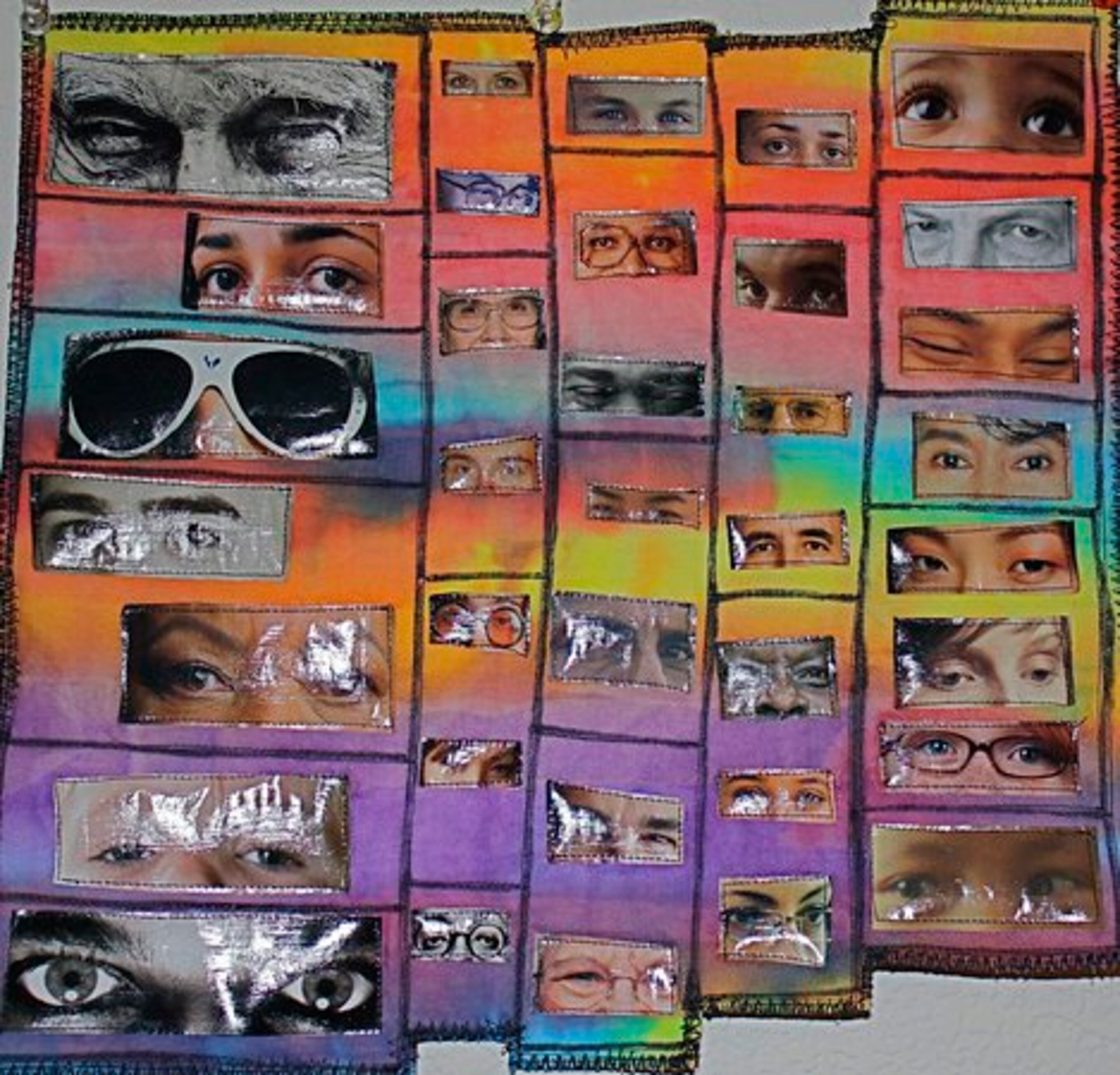 Artwork needn't be large to pack a punch. Small contemporary art quilts have found their place among the oil paintings and marble statues in fine-art galleries. A lot can go into these diminutive fabric forms -- from materials to message. There are no patterns to follow and no rules. This photo is of Colorado artist Geri deGruy's "The Eyes Have It" art quilt.