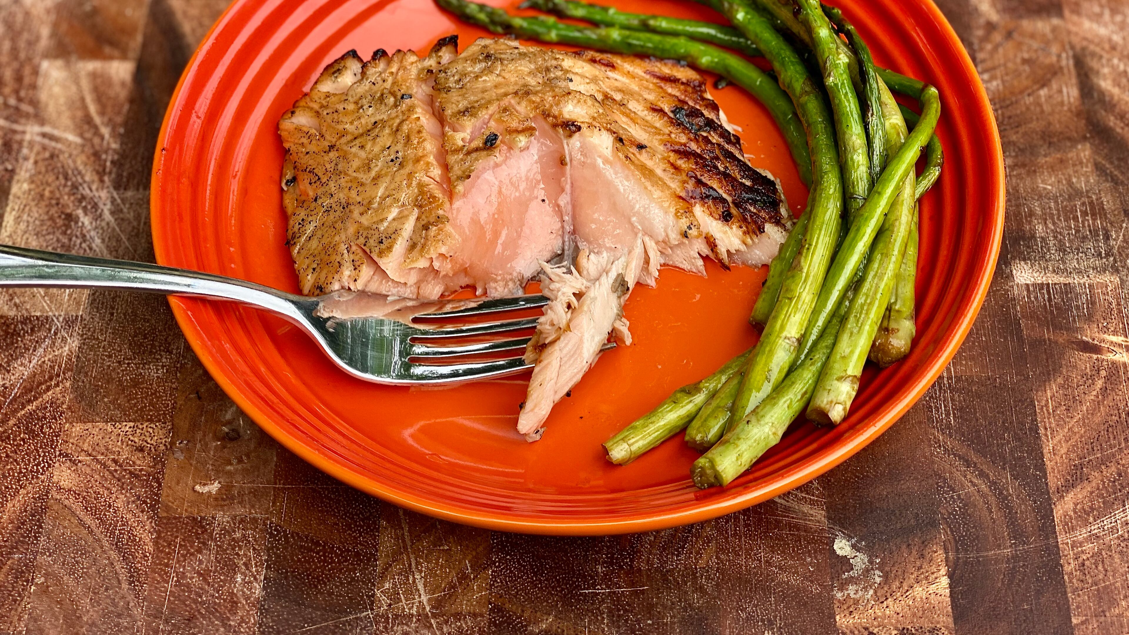 Tired of the same-old grill recipes? This miso-marinated salmon tastes salty, sweet and summery. (Kellie Hynes for The Atlanta Journal-Constitution)