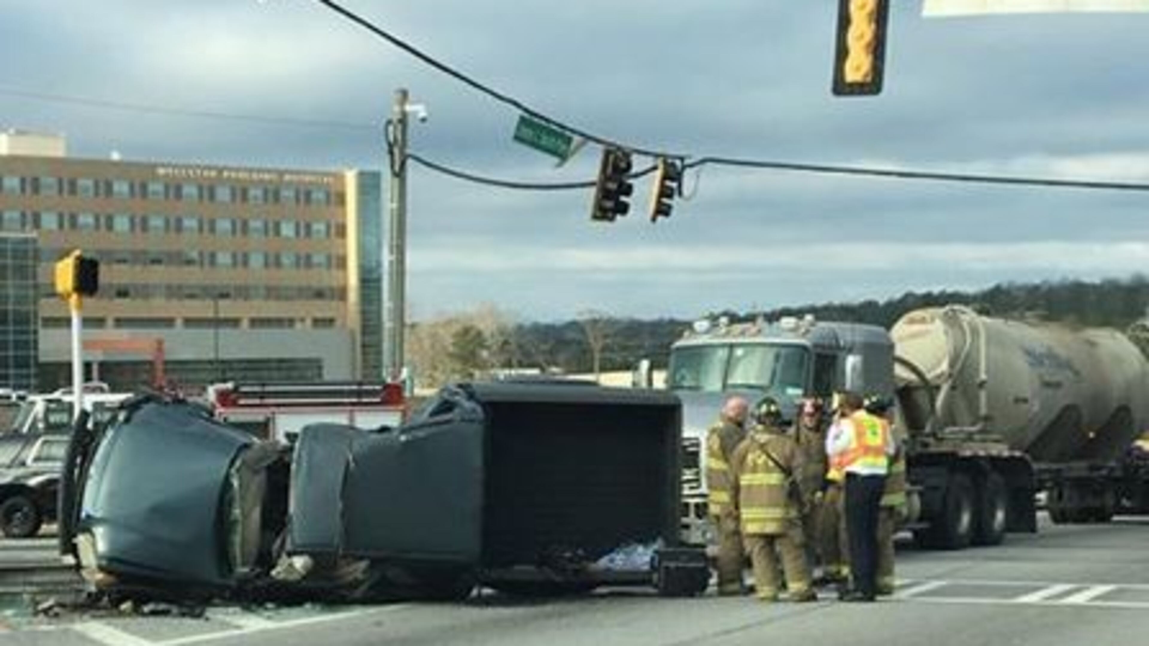 A man was killed in a crash Monday morning in front of WellStar Paulding Hospital.
