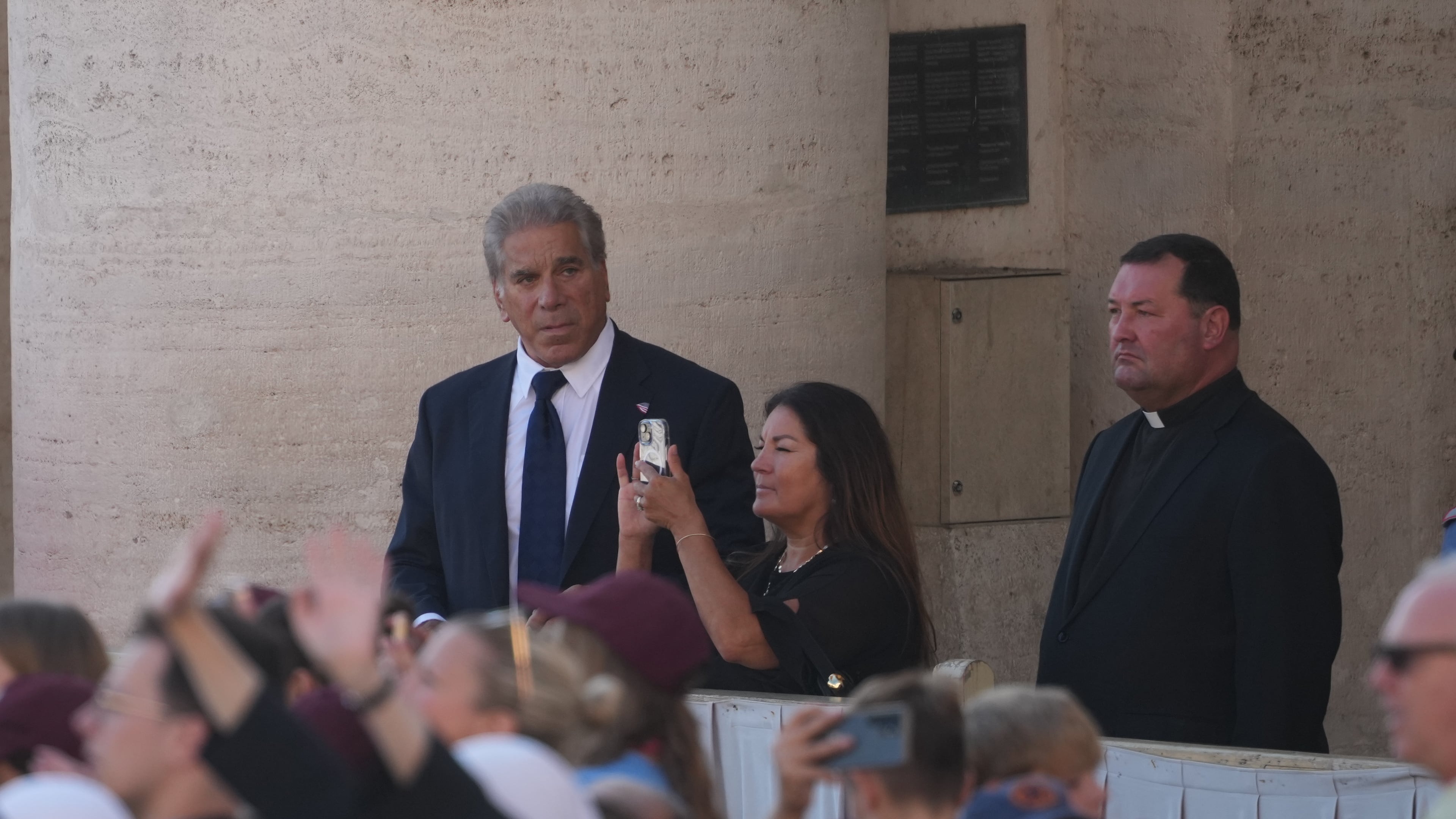 American actor Lou Ferrigno, left, attends Pope Leo XIV's weekly general audience at the Vatican, Wednesday, Sept. 30, 2026. (AP Photo/Andrew Medichini)